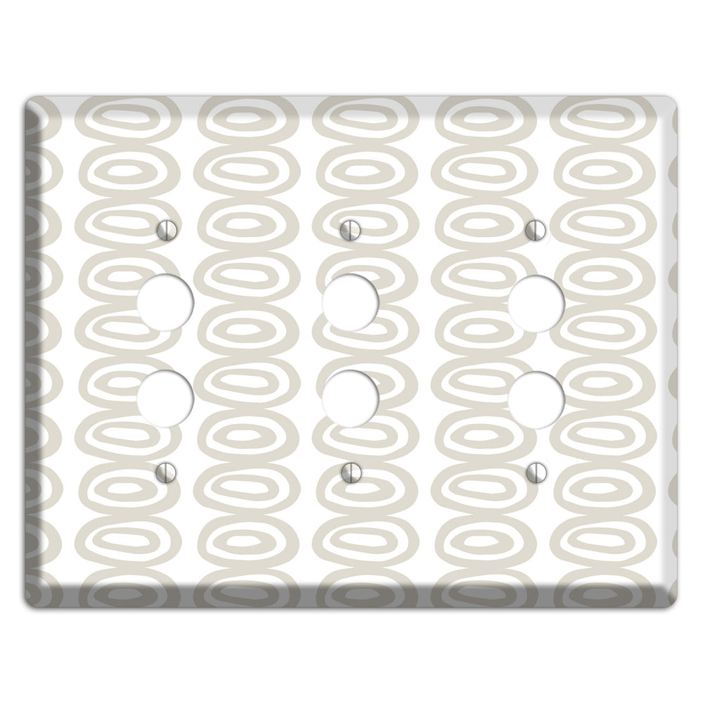 Simple Scandanavian Style S 3 Pushbutton Wallplate