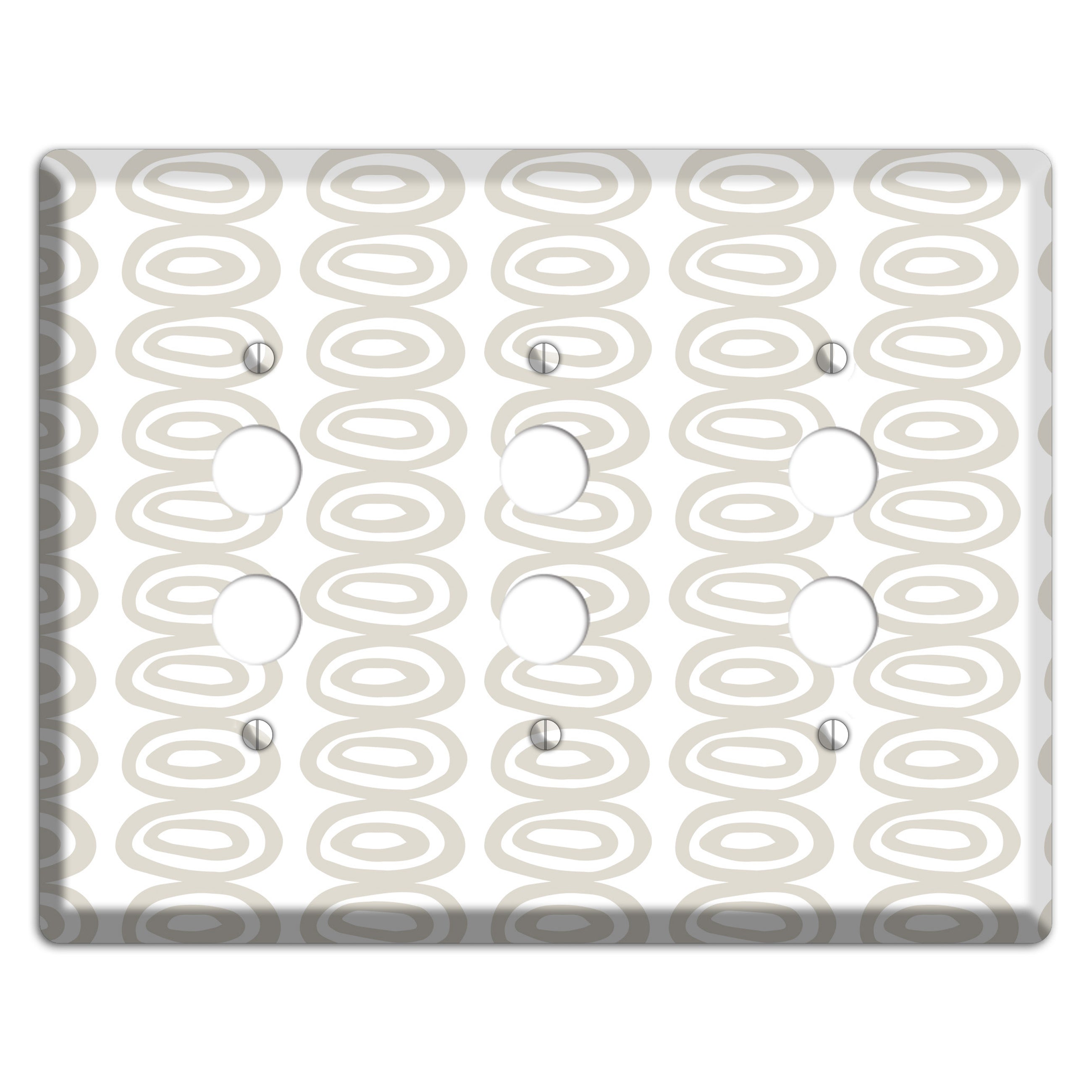 Simple Scandanavian Style S 3 Pushbutton Wallplate
