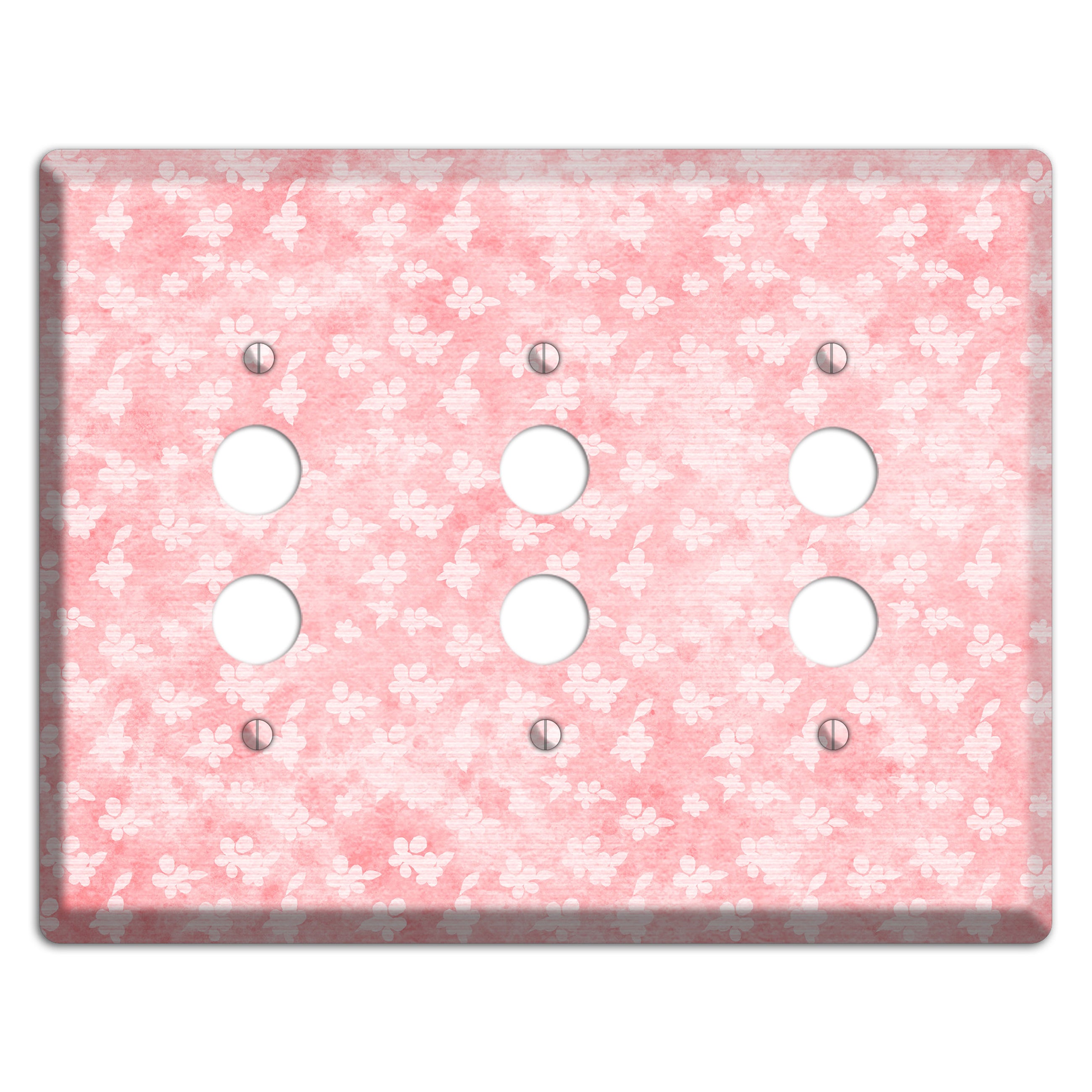 Abbey Soft Coral 3 Pushbutton Wallplate