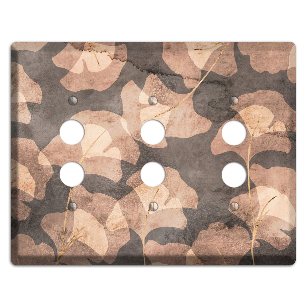 Watercolor Ginkgo 3 Pushbutton Wallplate