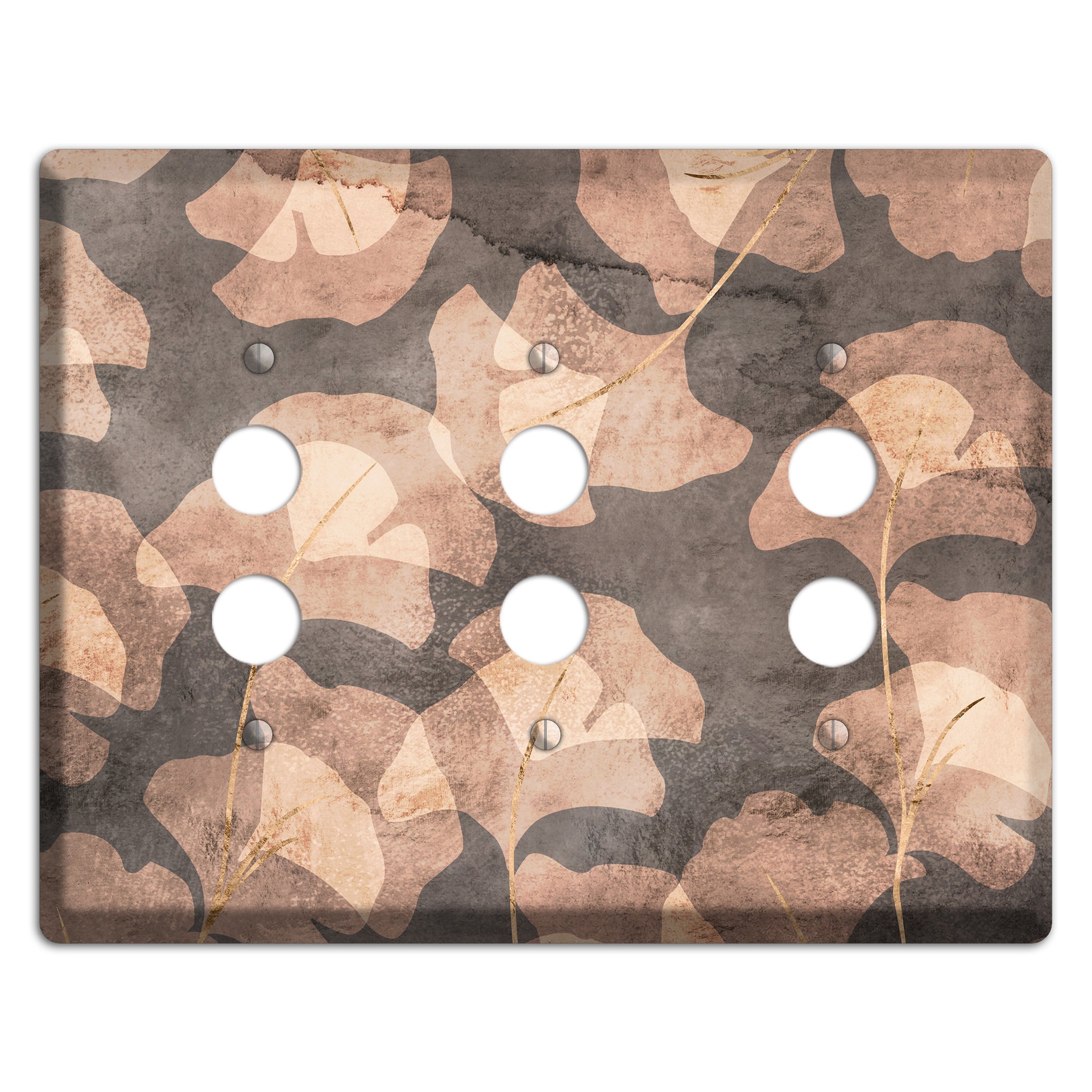 Watercolor Ginkgo 3 Pushbutton Wallplate