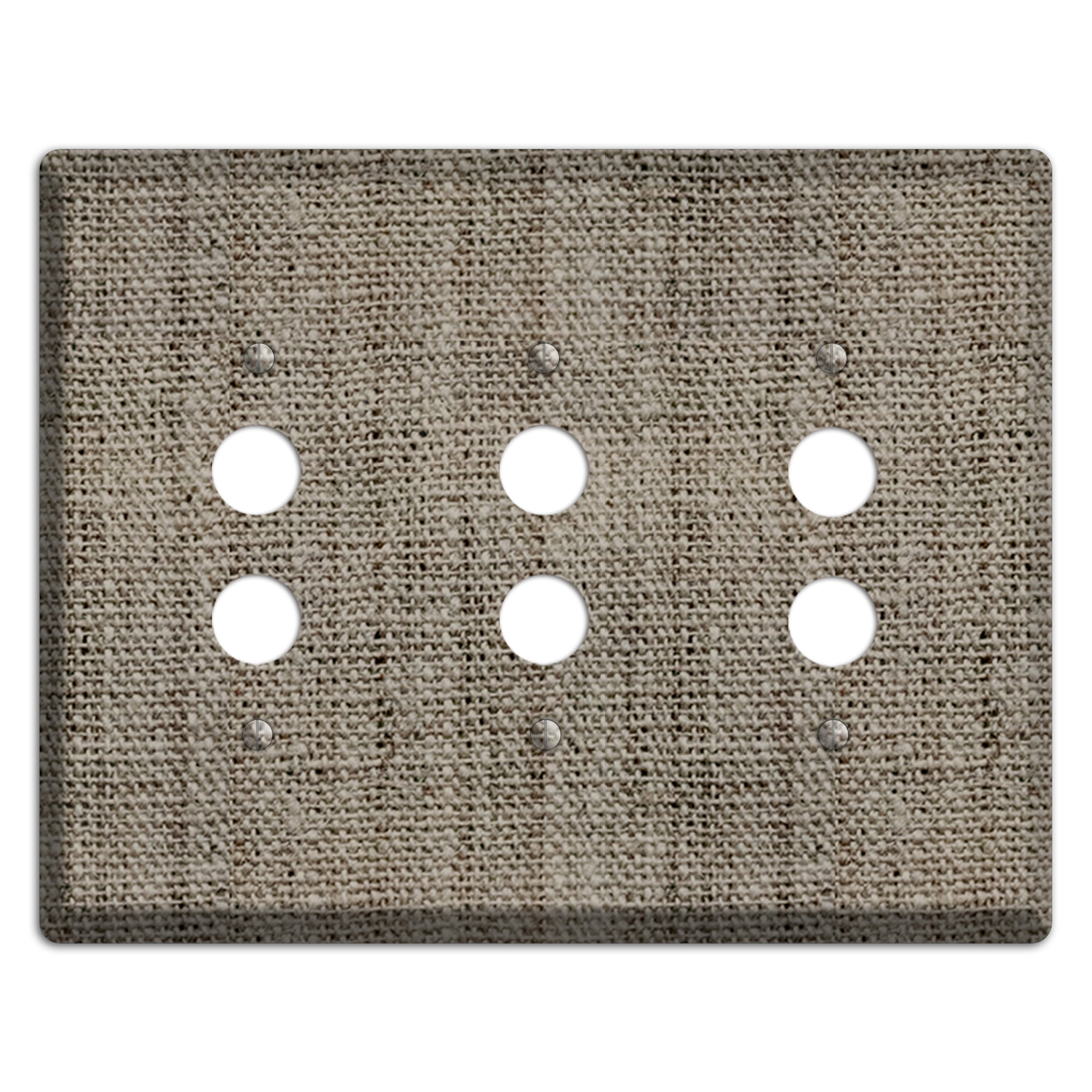 Makara Burlap 3 Pushbutton Wallplate
