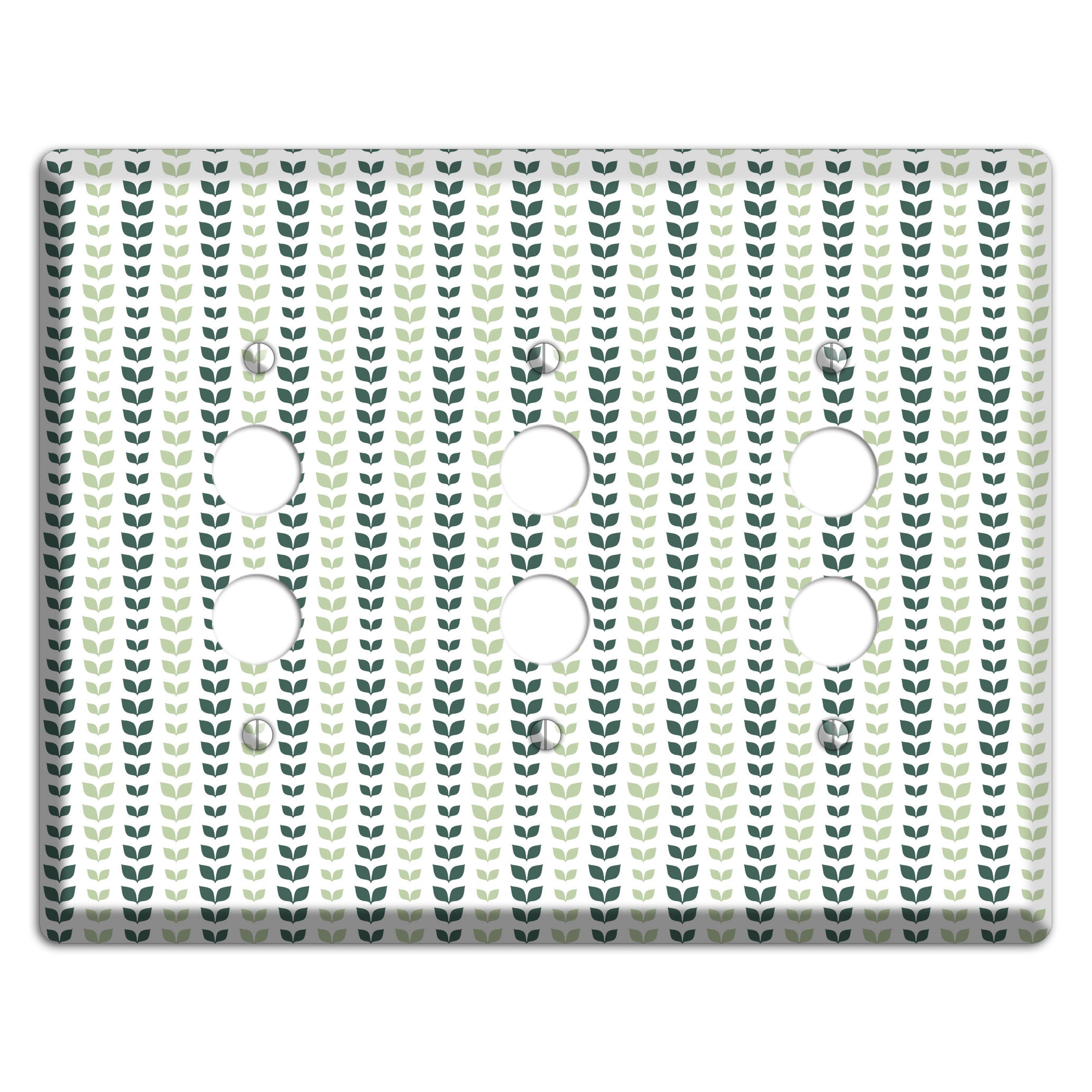 Leaves Style X 3 Pushbutton Wallplate
