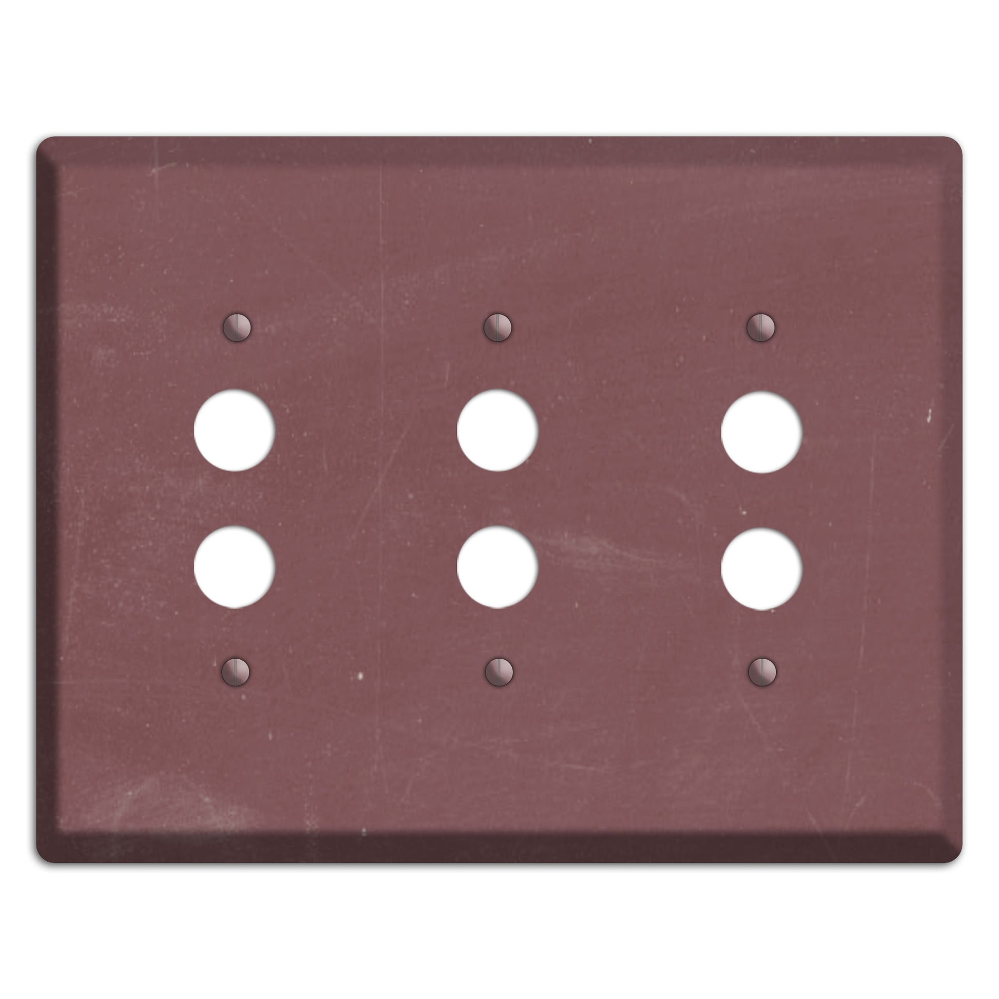 Chalk Dark Maroon 3 Pushbutton Wallplate