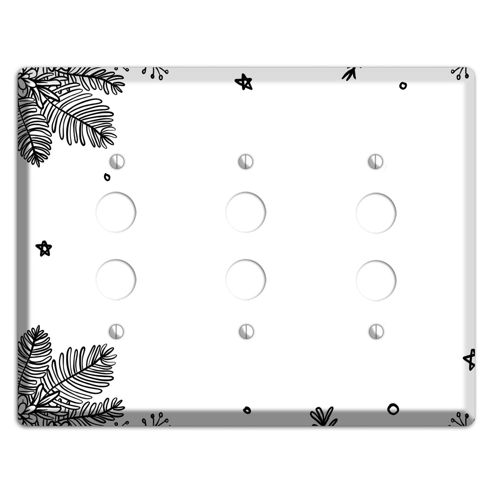 Cartoon Christmas 2 3 Pushbutton Wallplate