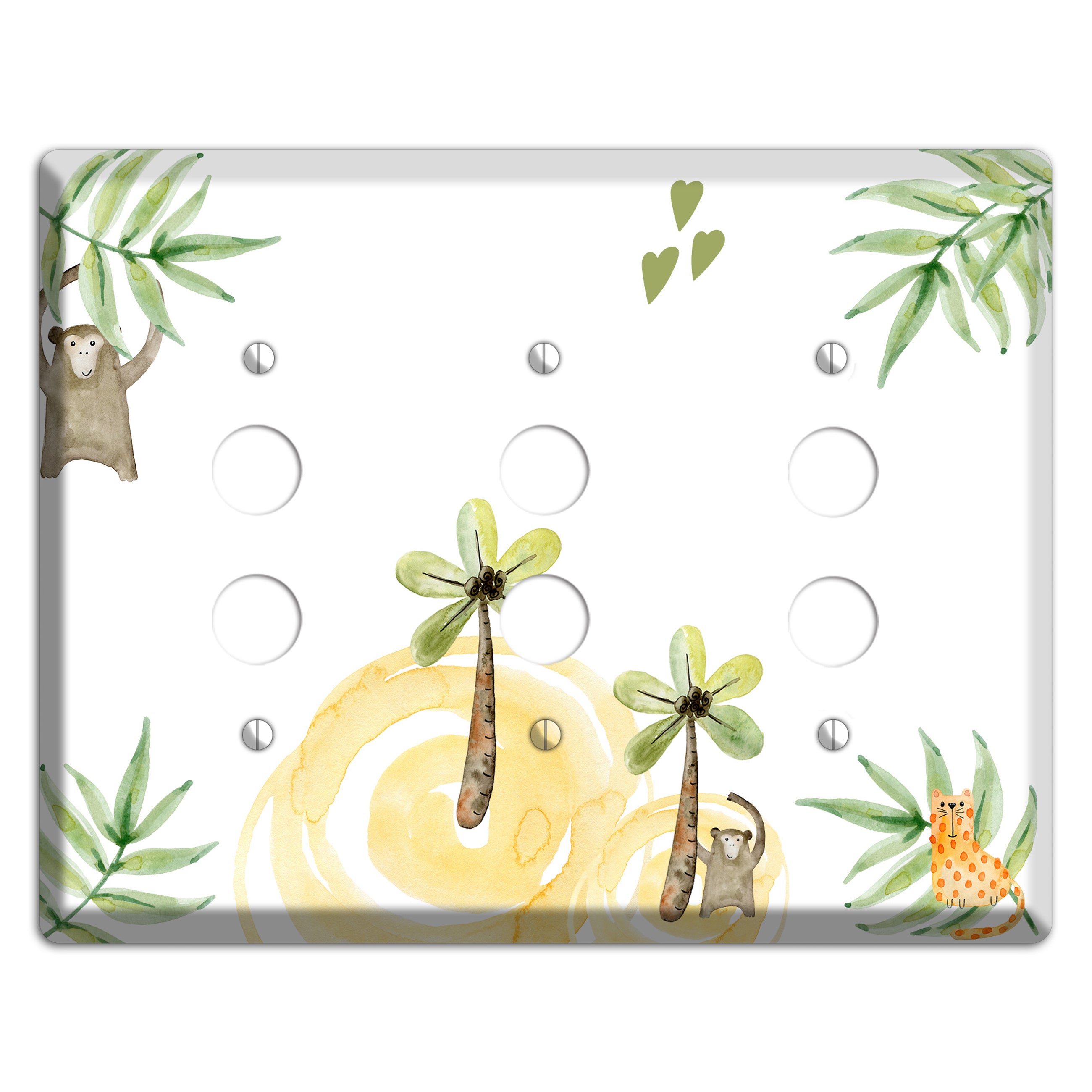 Monkey 3 Pushbutton Wallplate