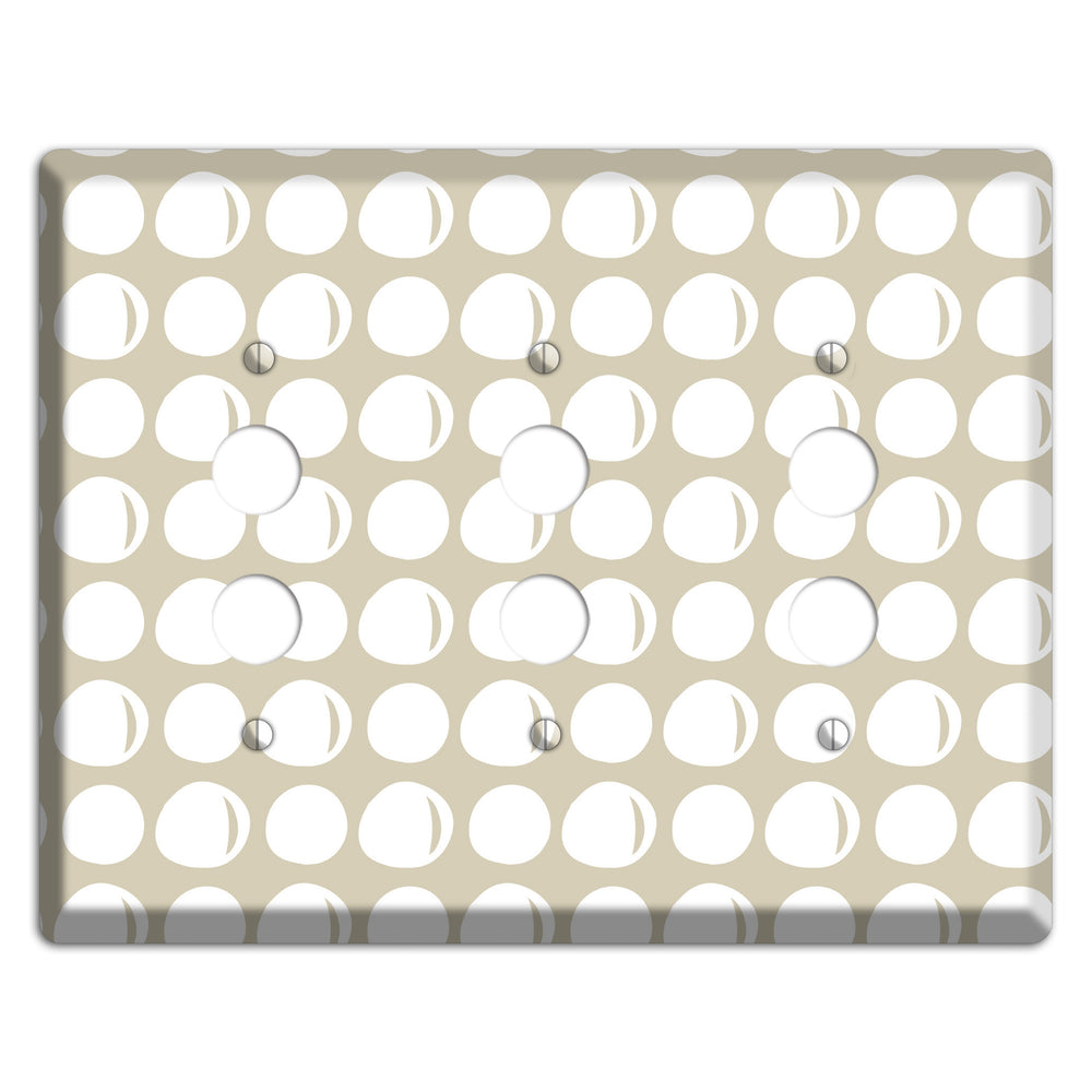 Simple Scandanavian Style KK 3 Pushbutton Wallplate
