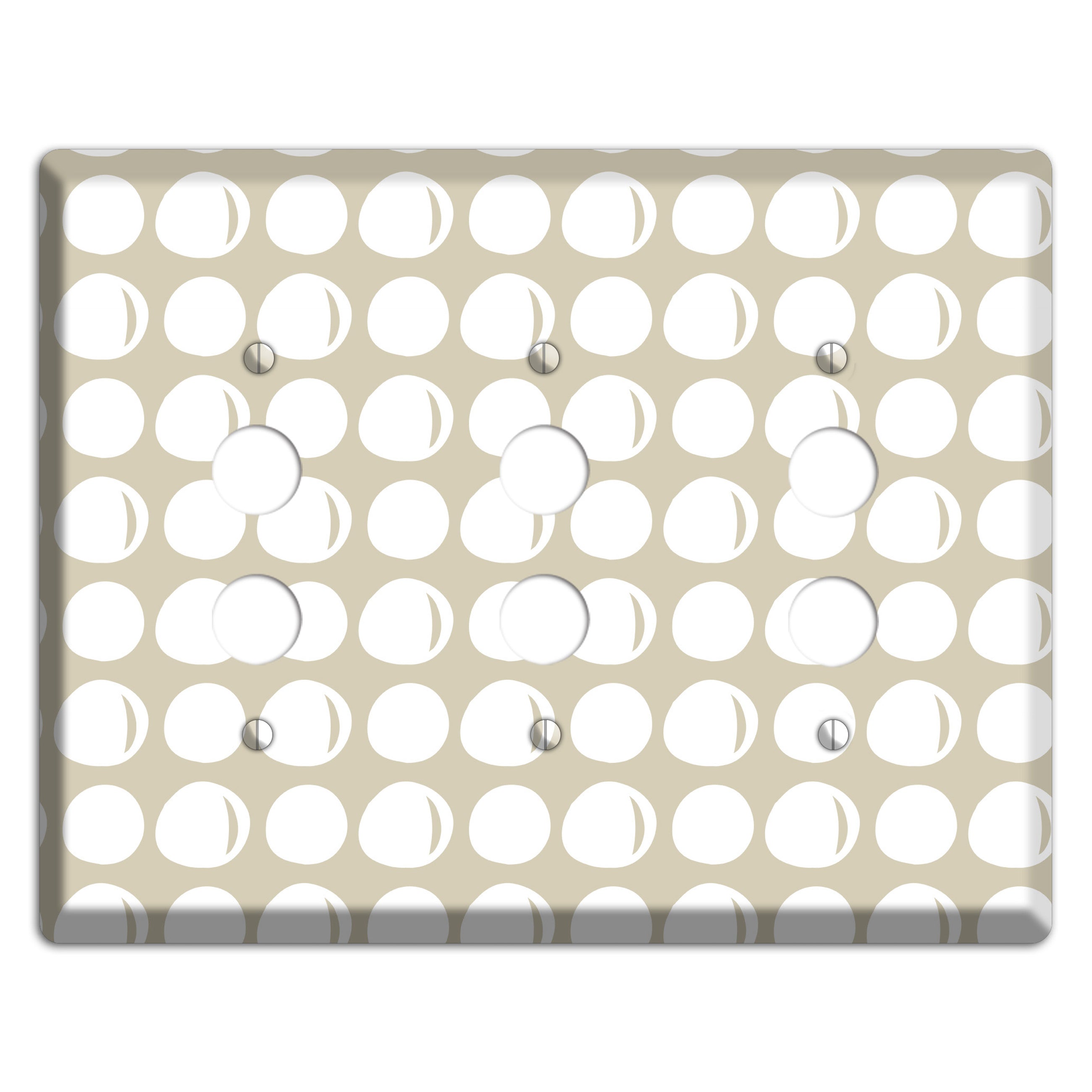 Simple Scandanavian Style KK 3 Pushbutton Wallplate