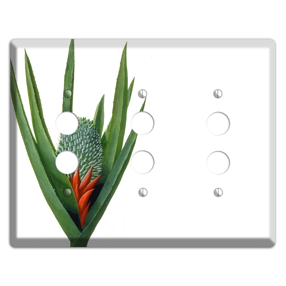 Bromiliad 3 Pushbutton Wallplate