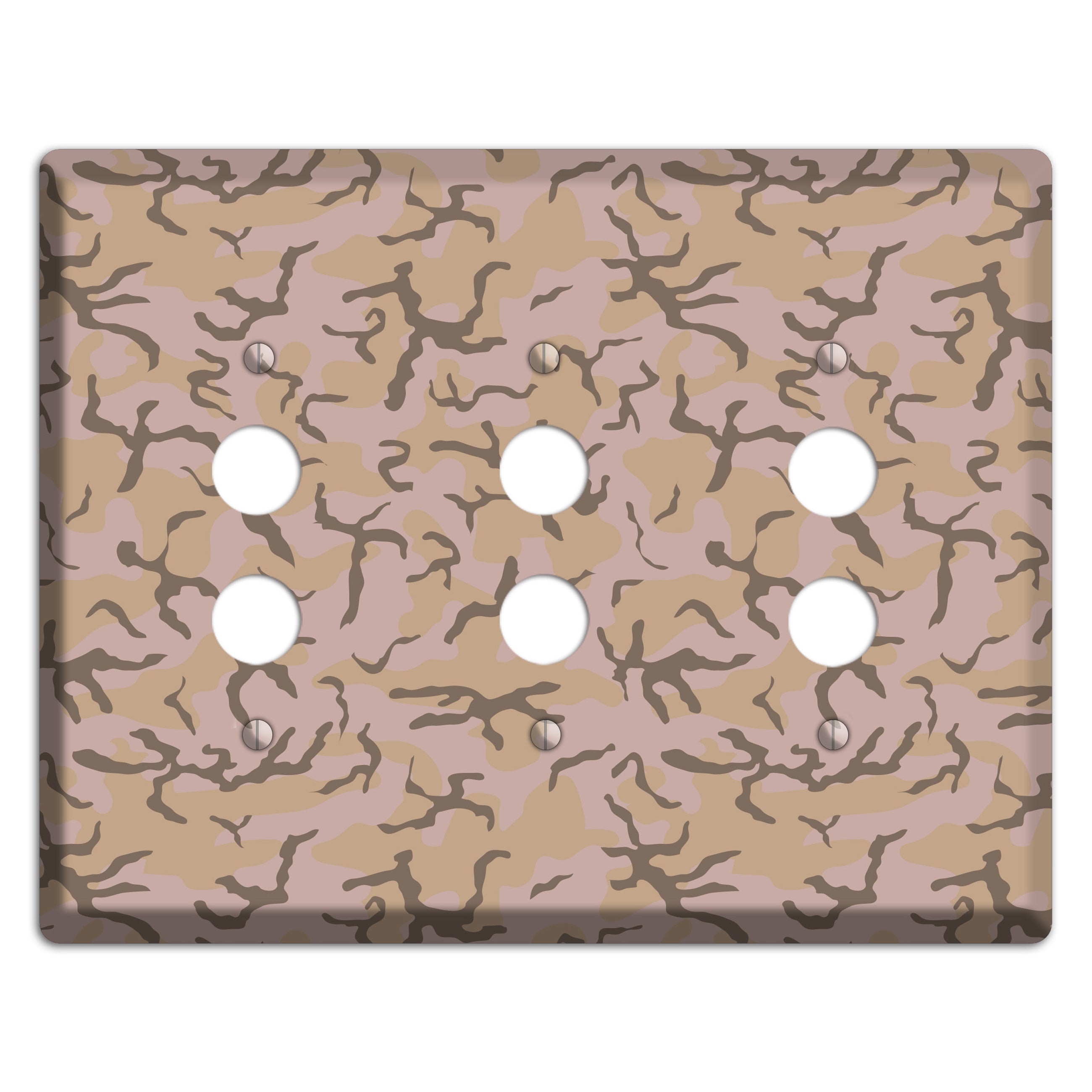 Woodland Camo 3 Pushbutton Wallplate
