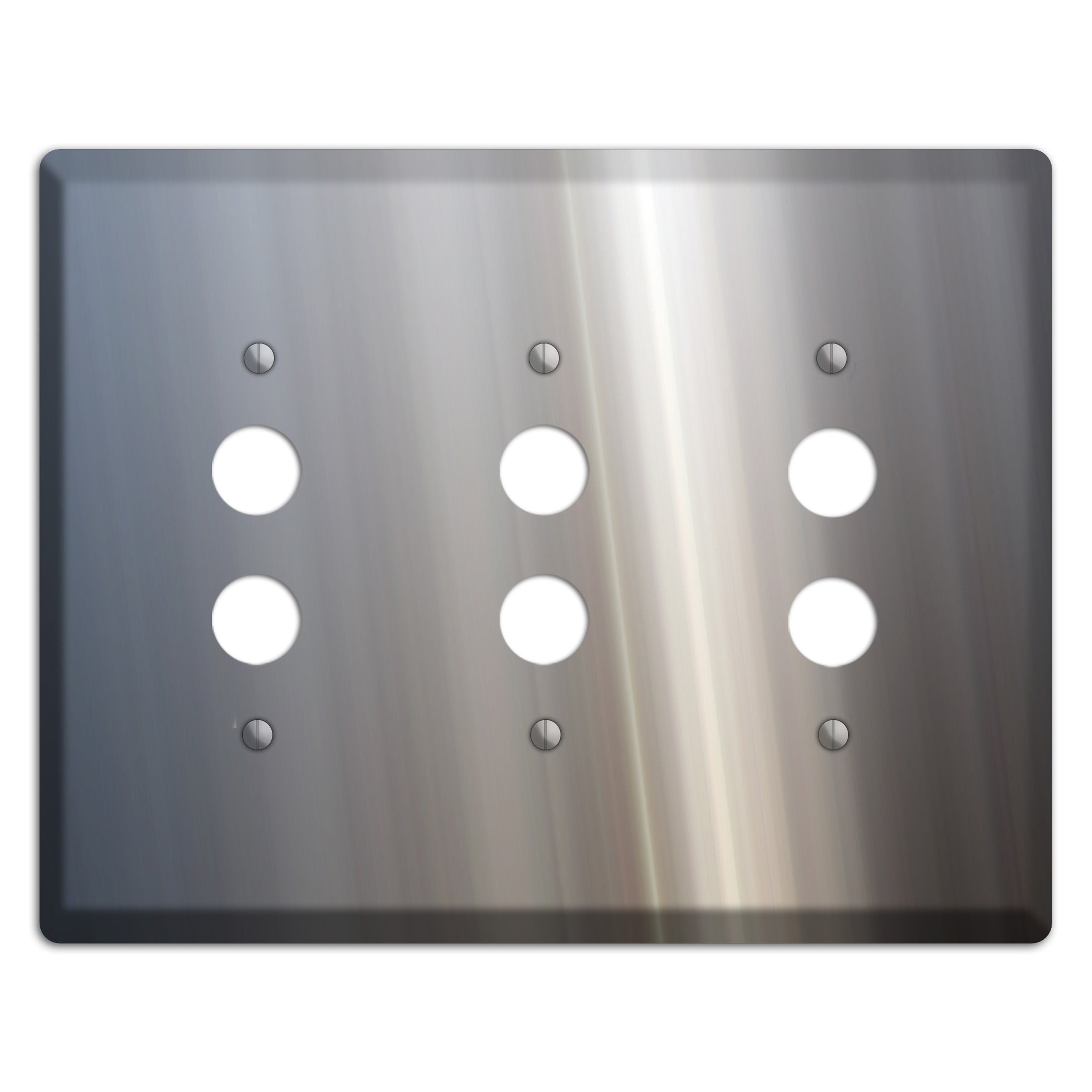 White with Blue Retro Burst 3 Pushbutton Wallplate