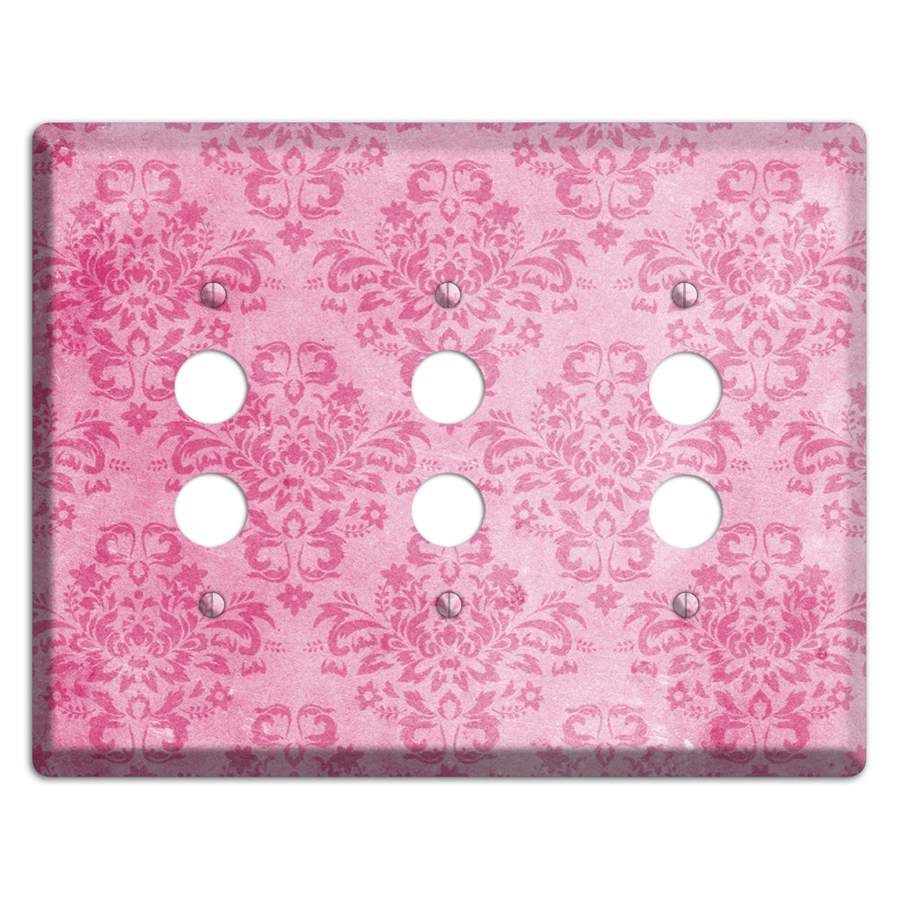 Beauty Bush Pink Texture 3 Pushbutton Wallplate