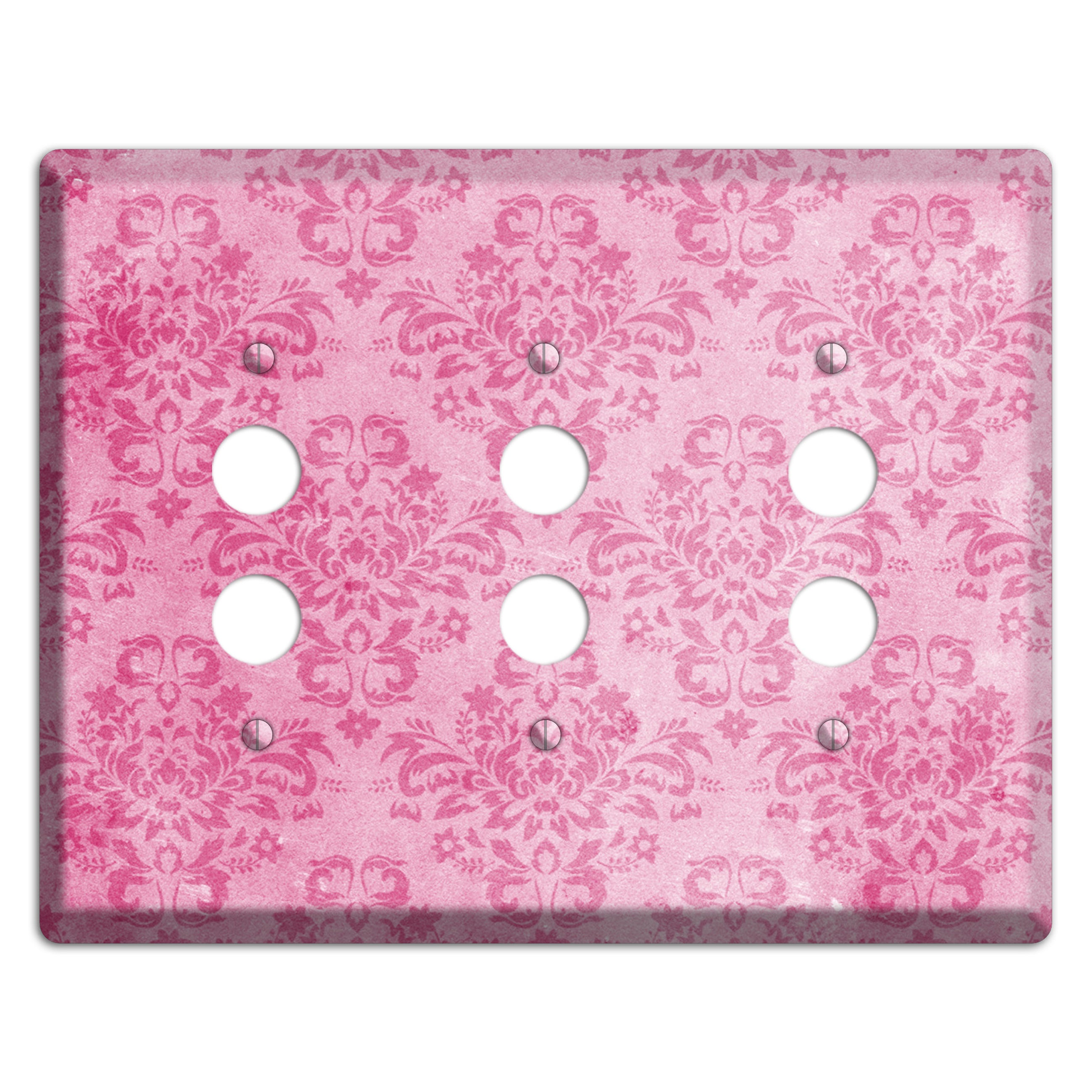 Beauty Bush Pink Texture 3 Pushbutton Wallplate