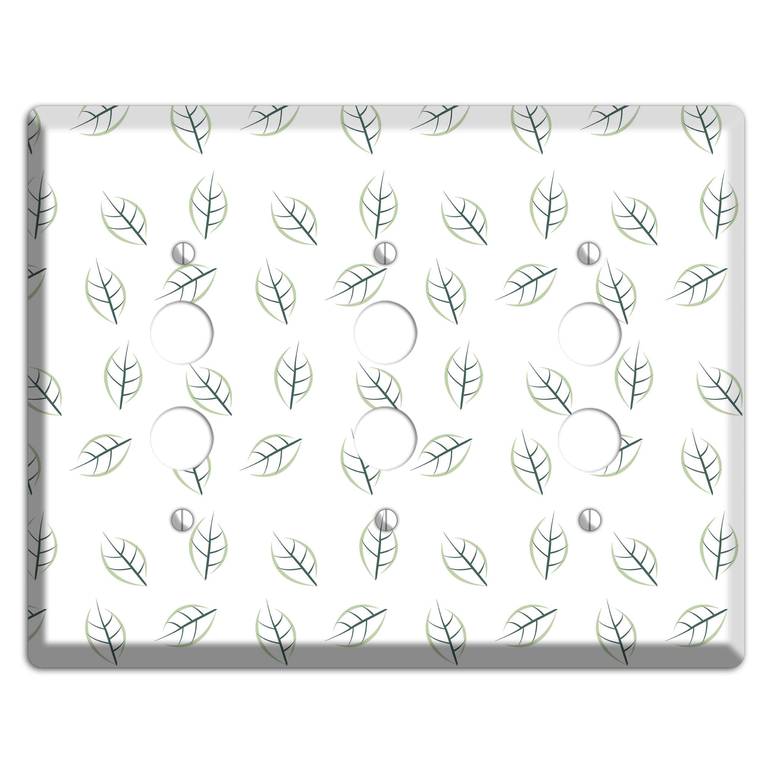 Leaves Style DD 3 Pushbutton Wallplate