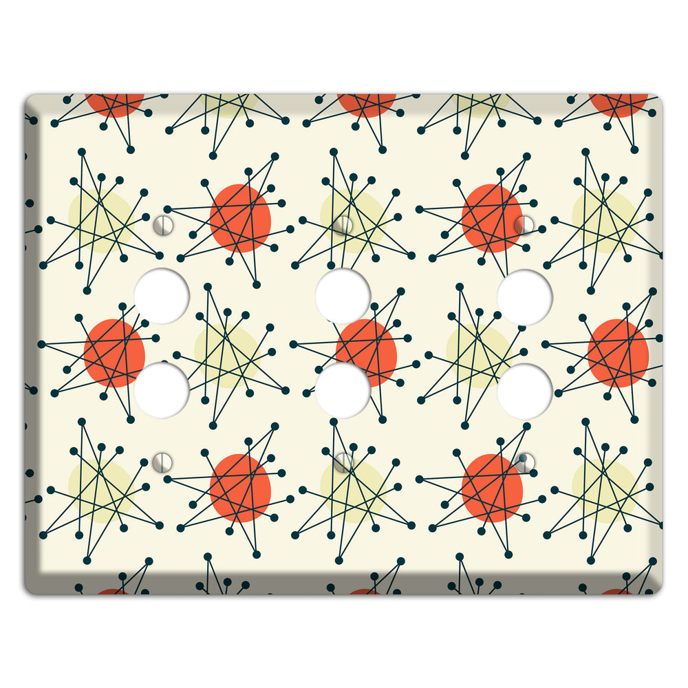 Atomic Star Burst 3 Pushbutton Wallplate