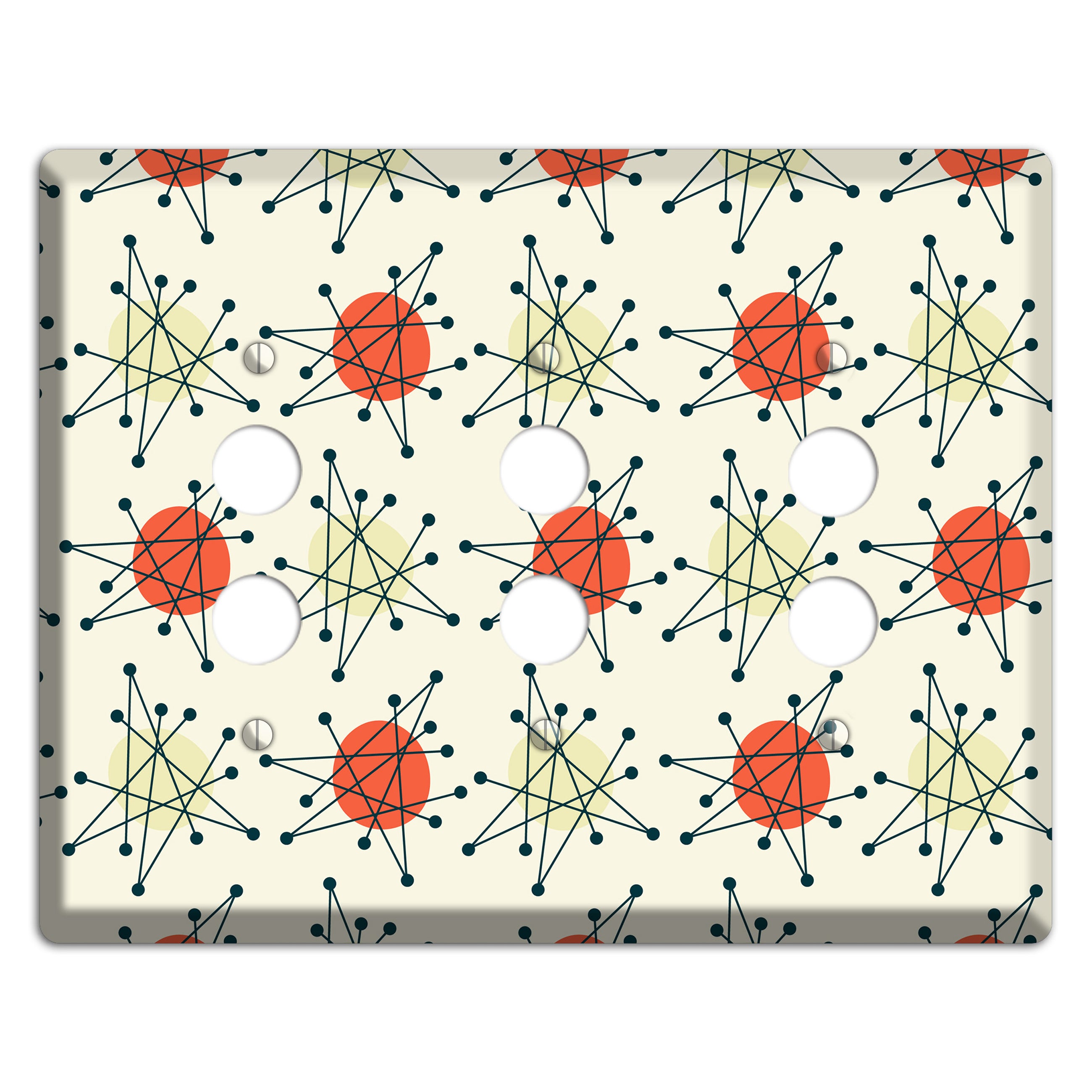 Atomic Star Burst 3 Pushbutton Wallplate