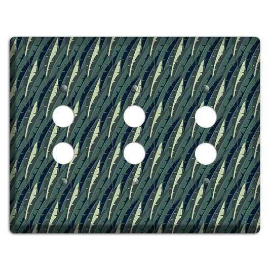 Leaves Style M 3 Pushbutton Wallplate