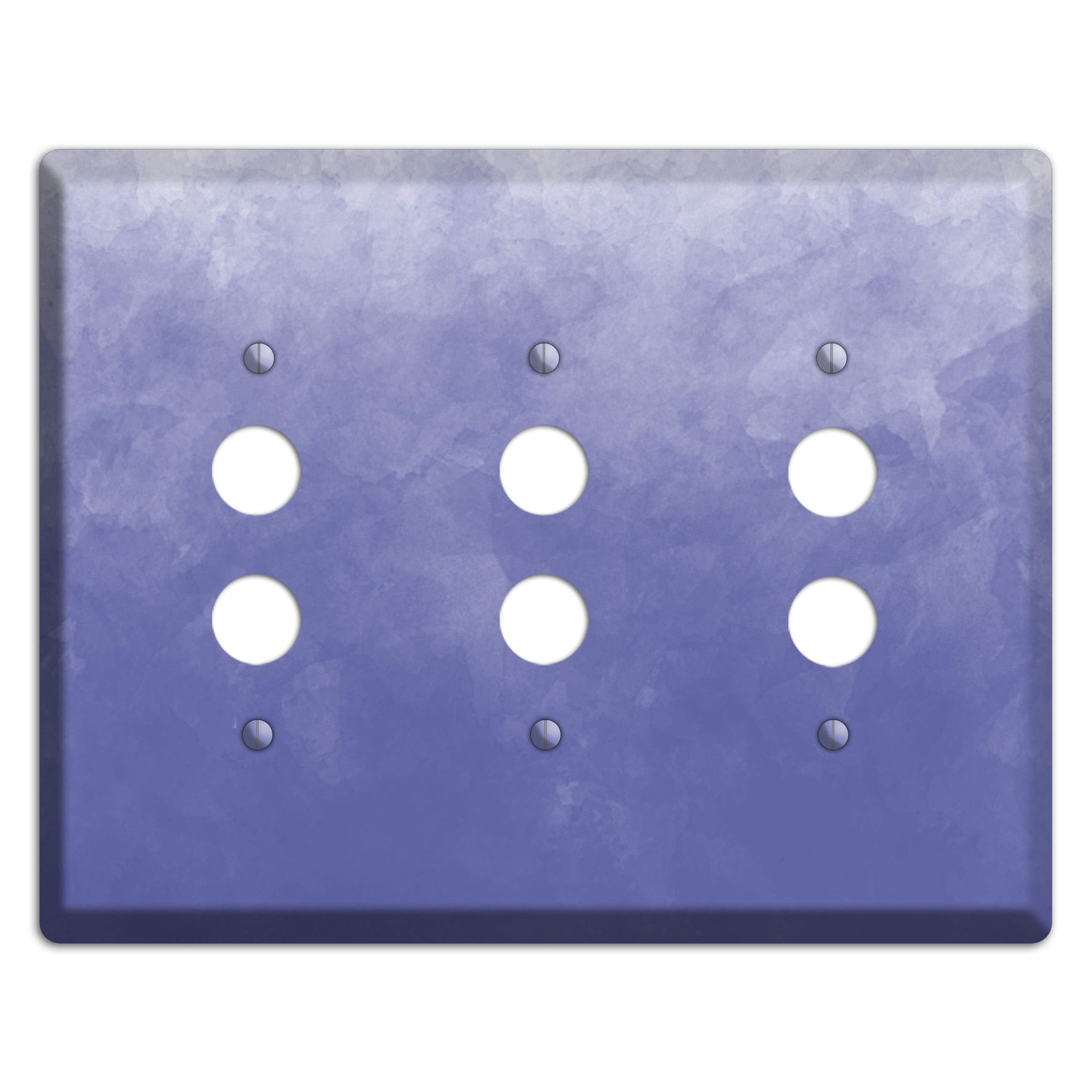 Blue Ombre 3 Pushbutton Wallplate