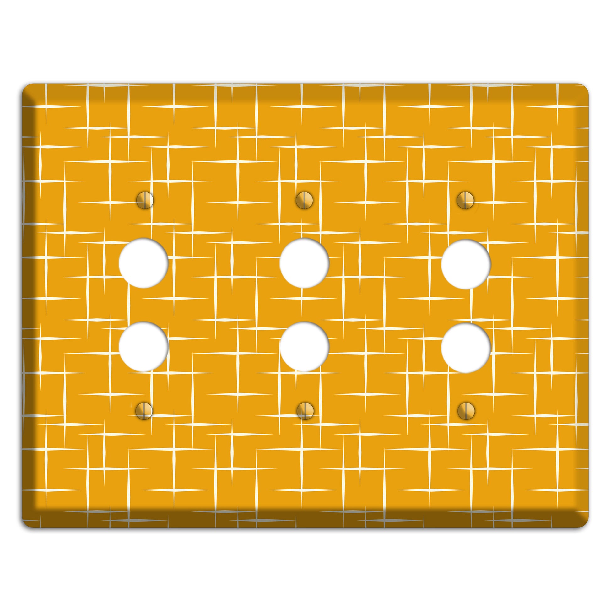 Orange Atomic 3 Pushbutton Wallplate