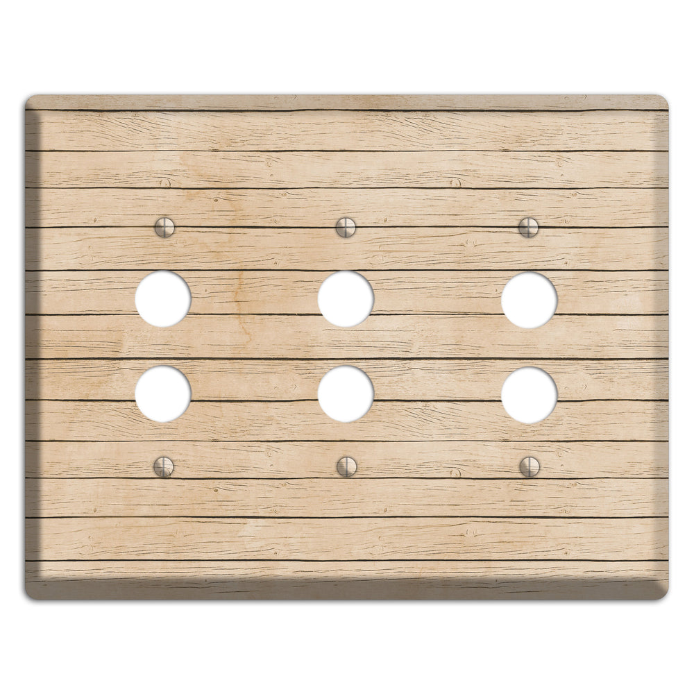 Akaroa Neutral Texture 3 Pushbutton Wallplate