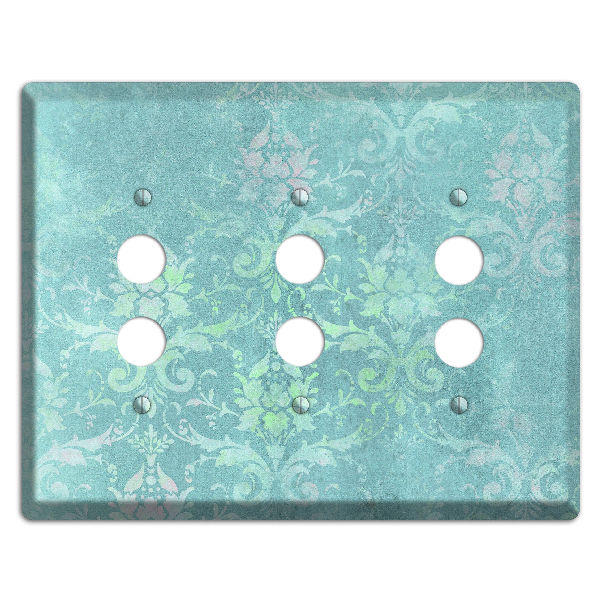 Logan Whimsical Damask 3 Pushbutton Wallplate