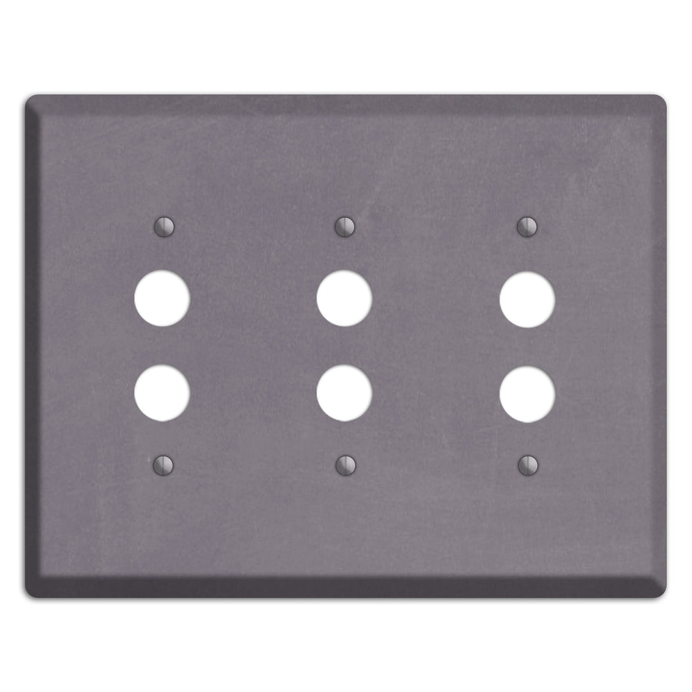 Chalk Purple 3 Pushbutton Wallplate