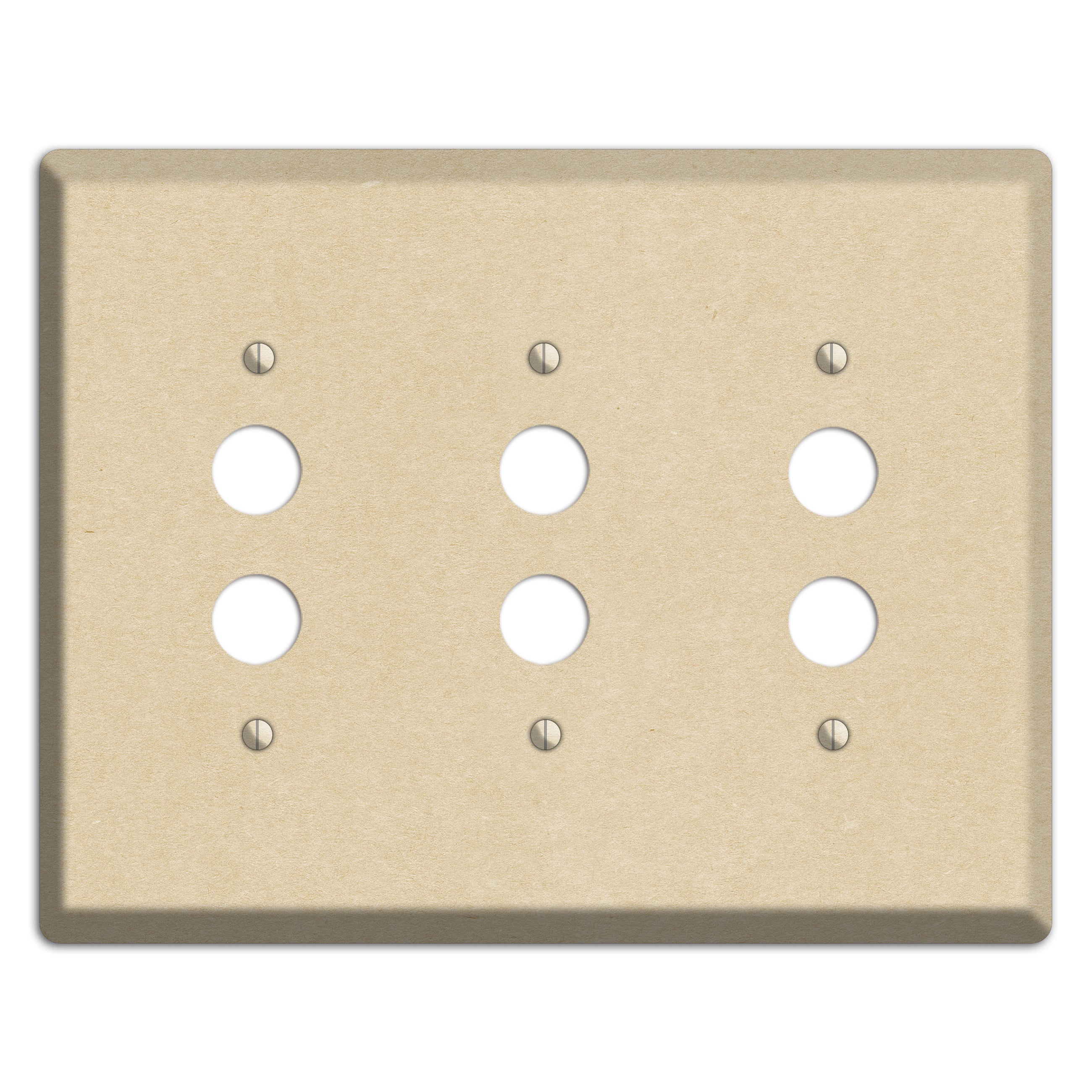Double Pearl Lusta Kraft 3 Pushbutton Wallplate