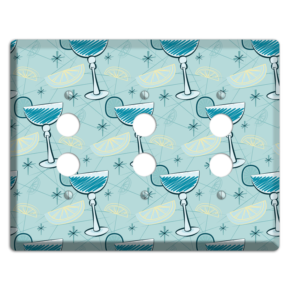 Cocktails 3 Pushbutton Wallplate