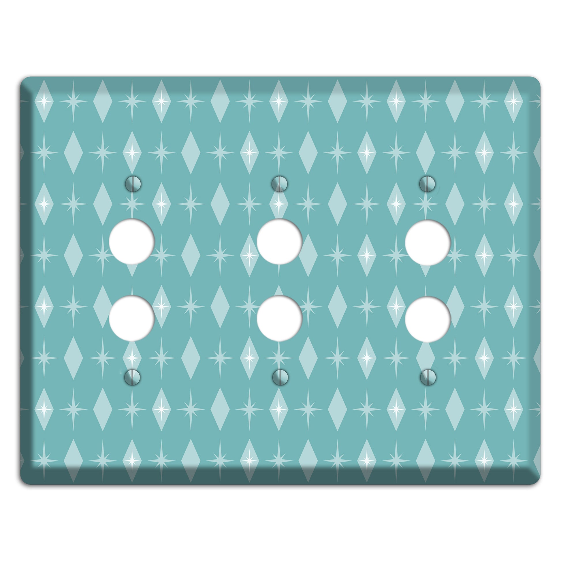 Blue Diamon 3 Pushbutton Wallplate