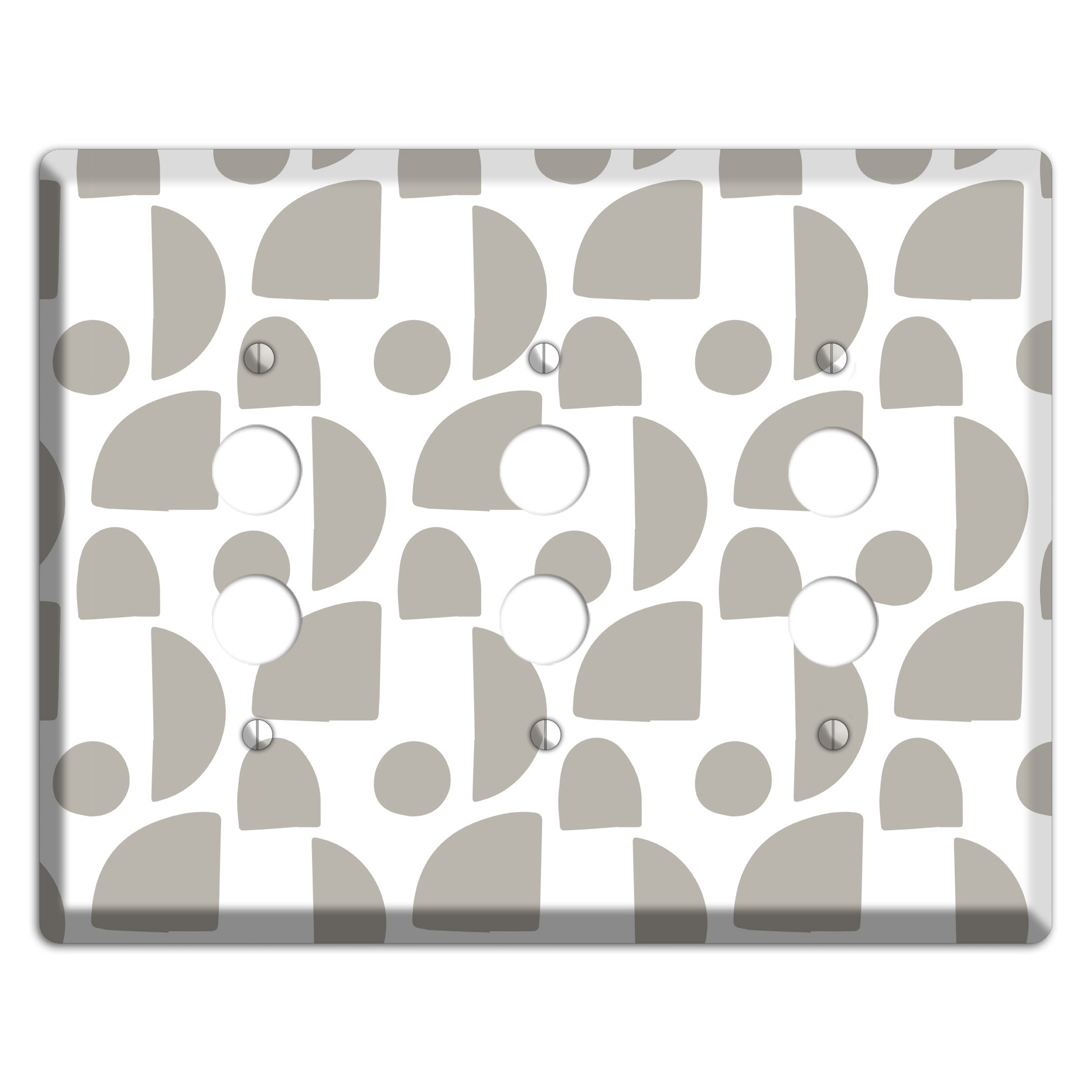 Simple Scandanavian Style L 3 Pushbutton Wallplate