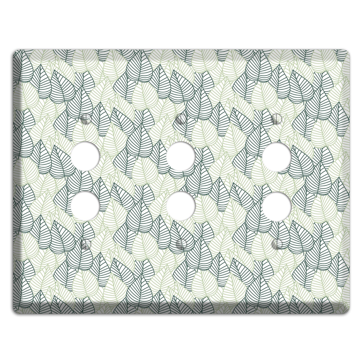 Leaves Style N 3 Pushbutton Wallplate