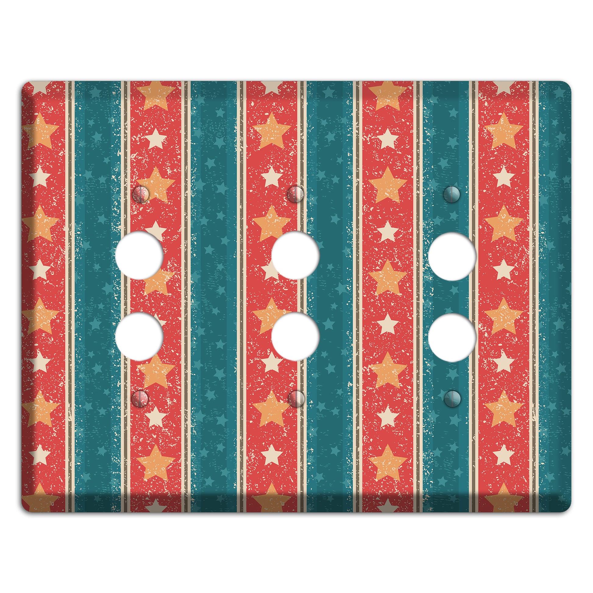 American Dream 3 Pushbutton Wallplate