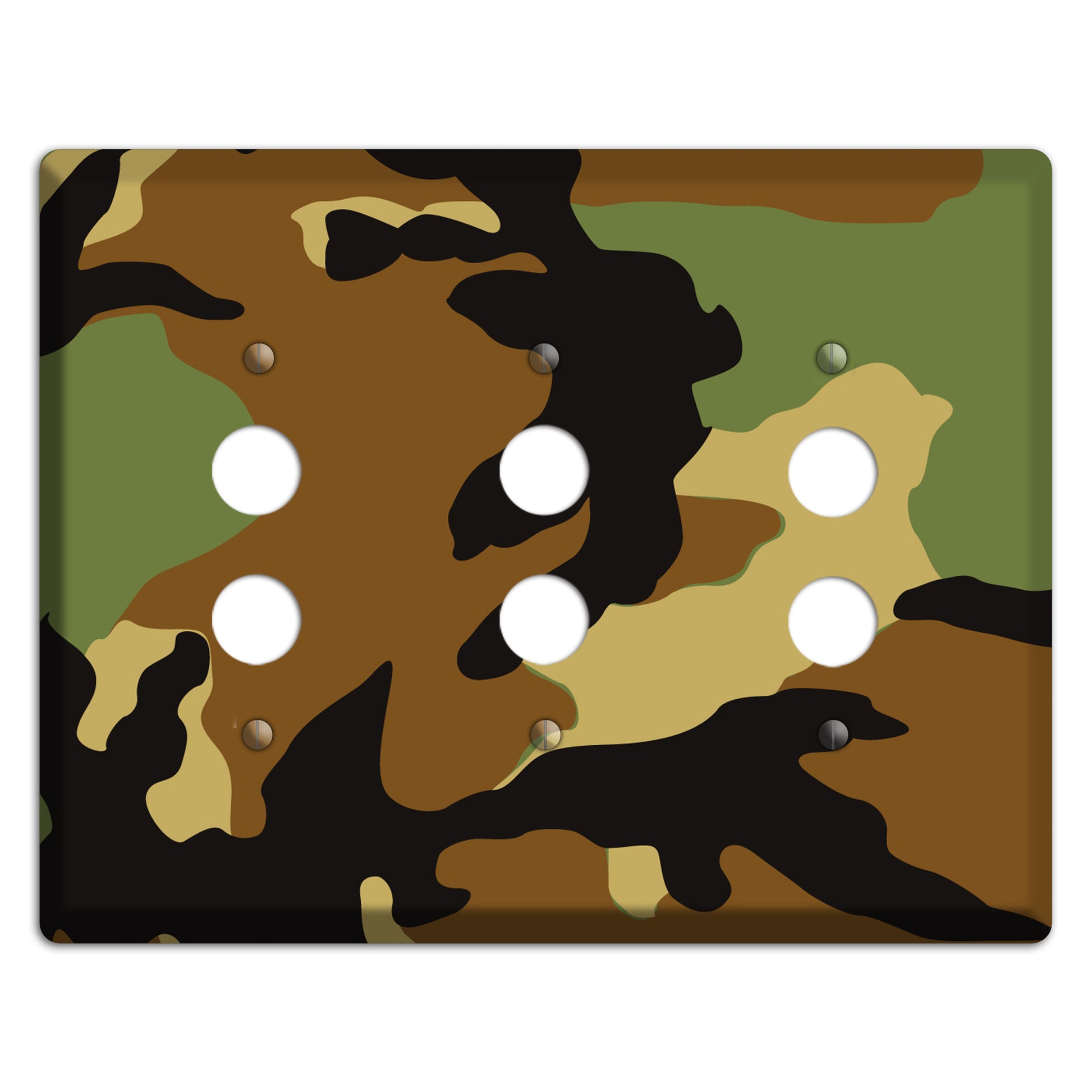 Camoflauge 3 Pushbutton Wallplate