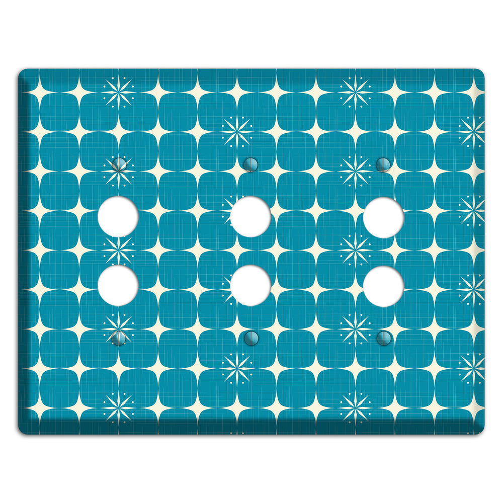 Blue Atomic 3 Pushbutton Wallplate