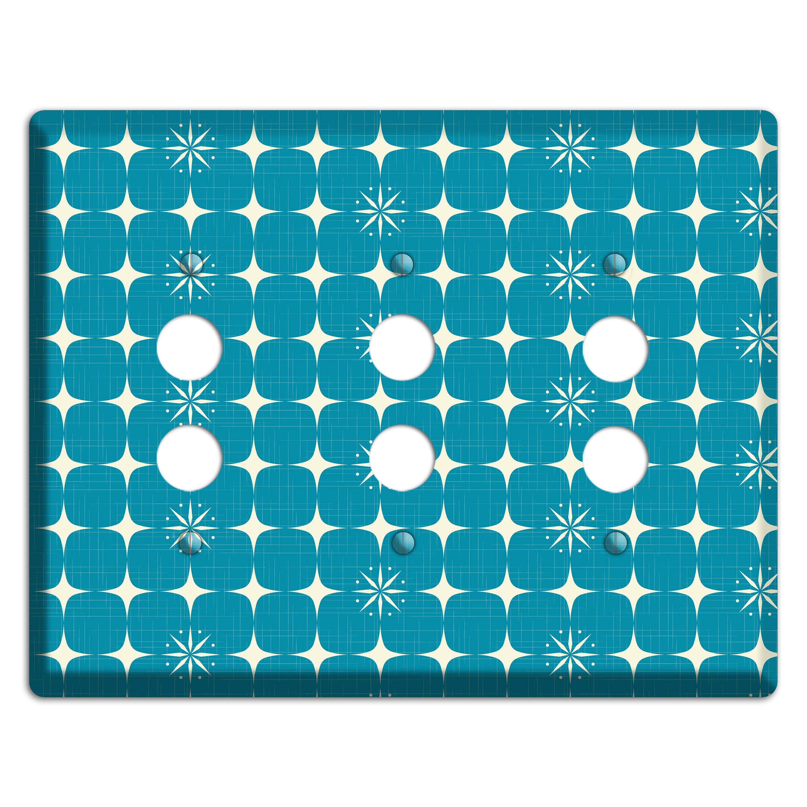 Blue Atomic 3 Pushbutton Wallplate