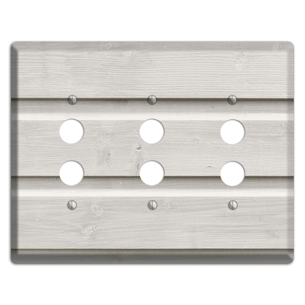 Cotton Seed Antique 3 Pushbutton Wallplate