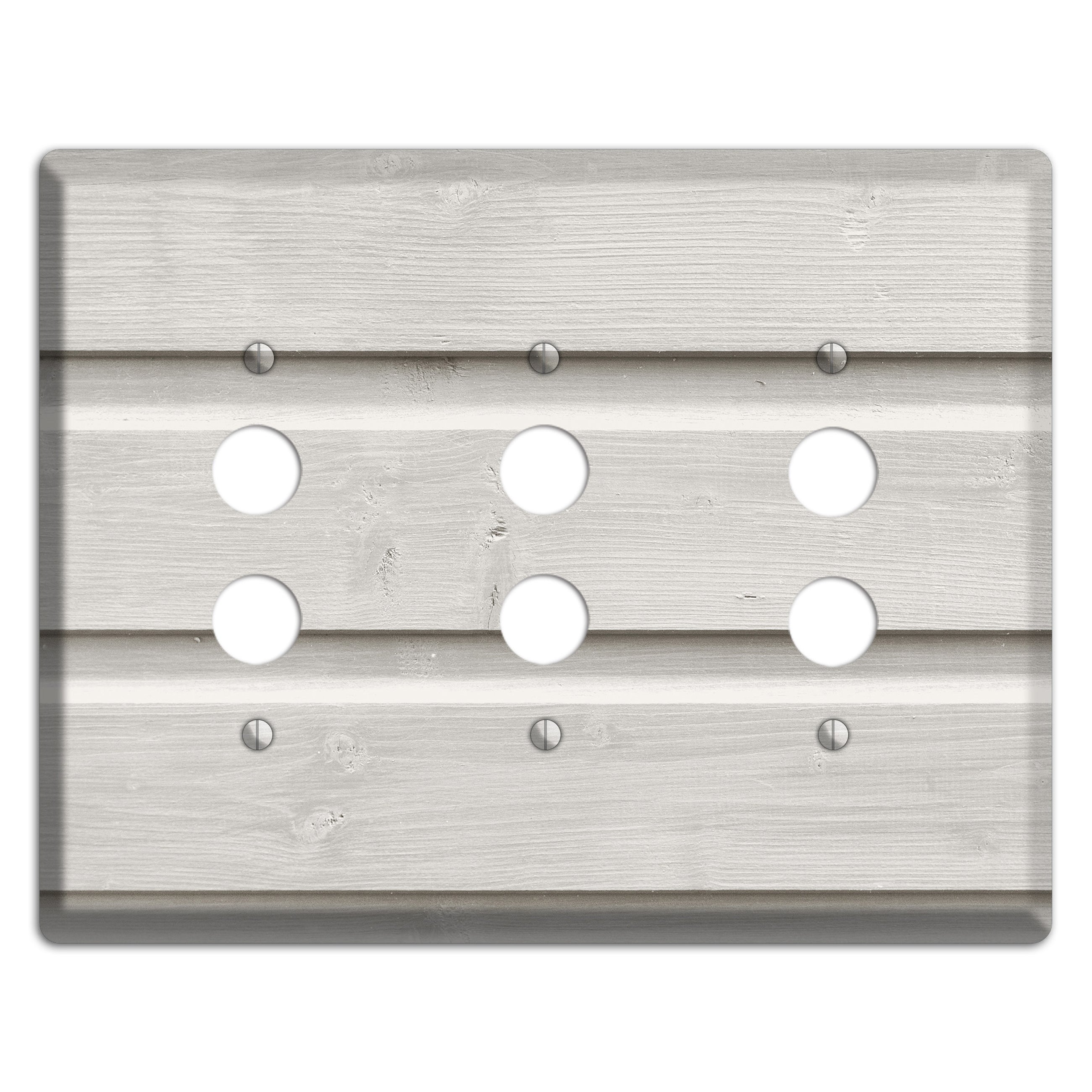 Cotton Seed Antique 3 Pushbutton Wallplate