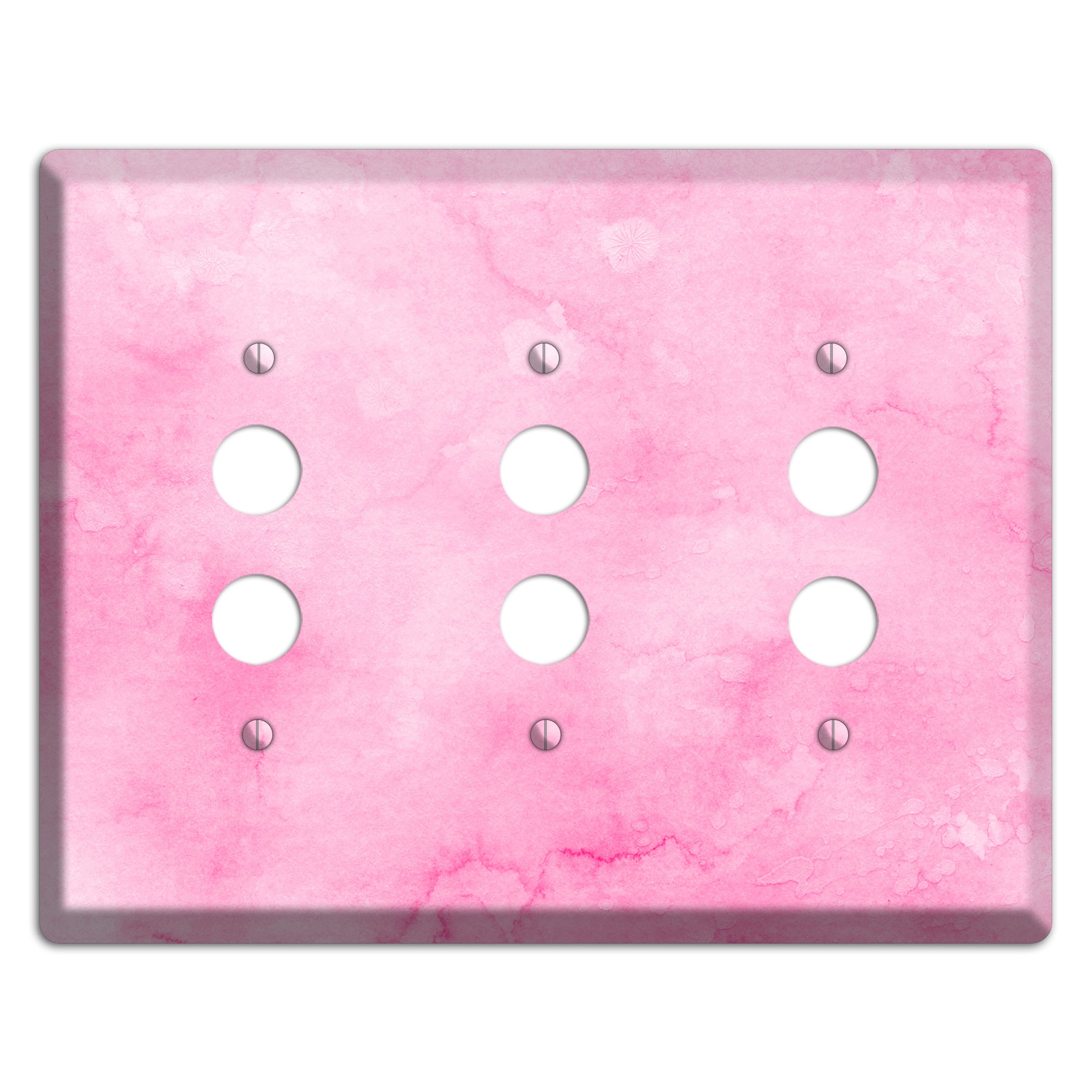 Cinderella Pink Texture 3 Pushbutton Wallplate