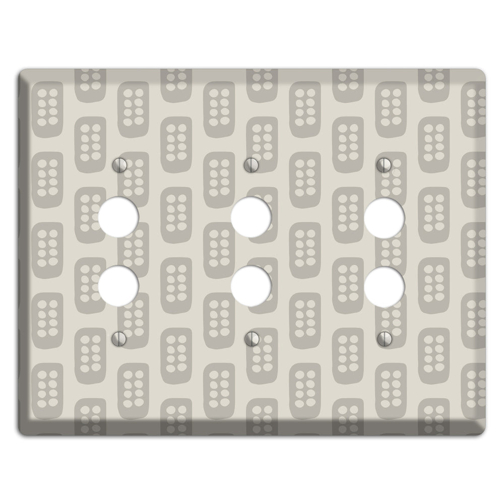 Simple Scandanavian Style EE 3 Pushbutton Wallplate