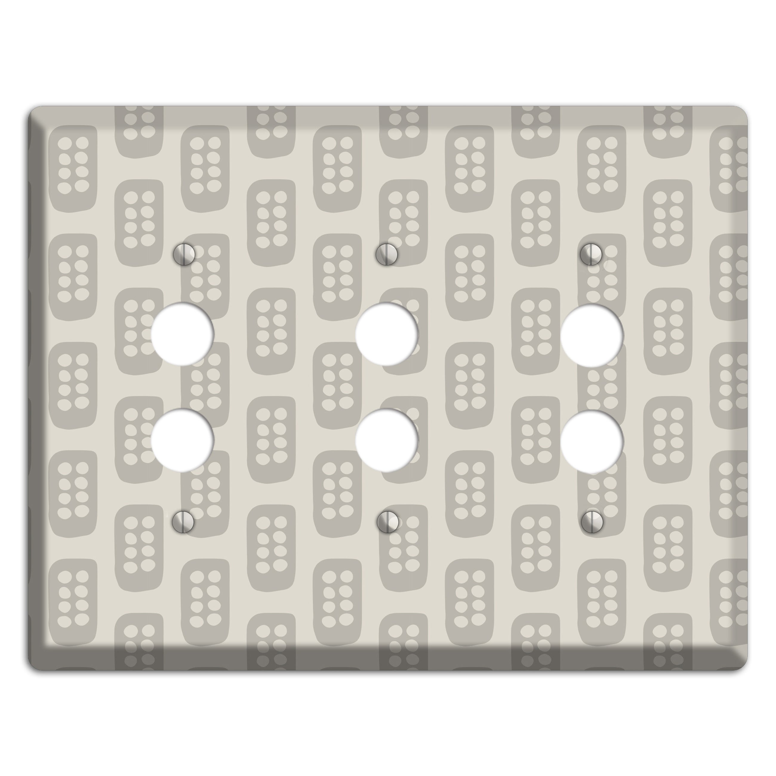 Simple Scandanavian Style EE 3 Pushbutton Wallplate