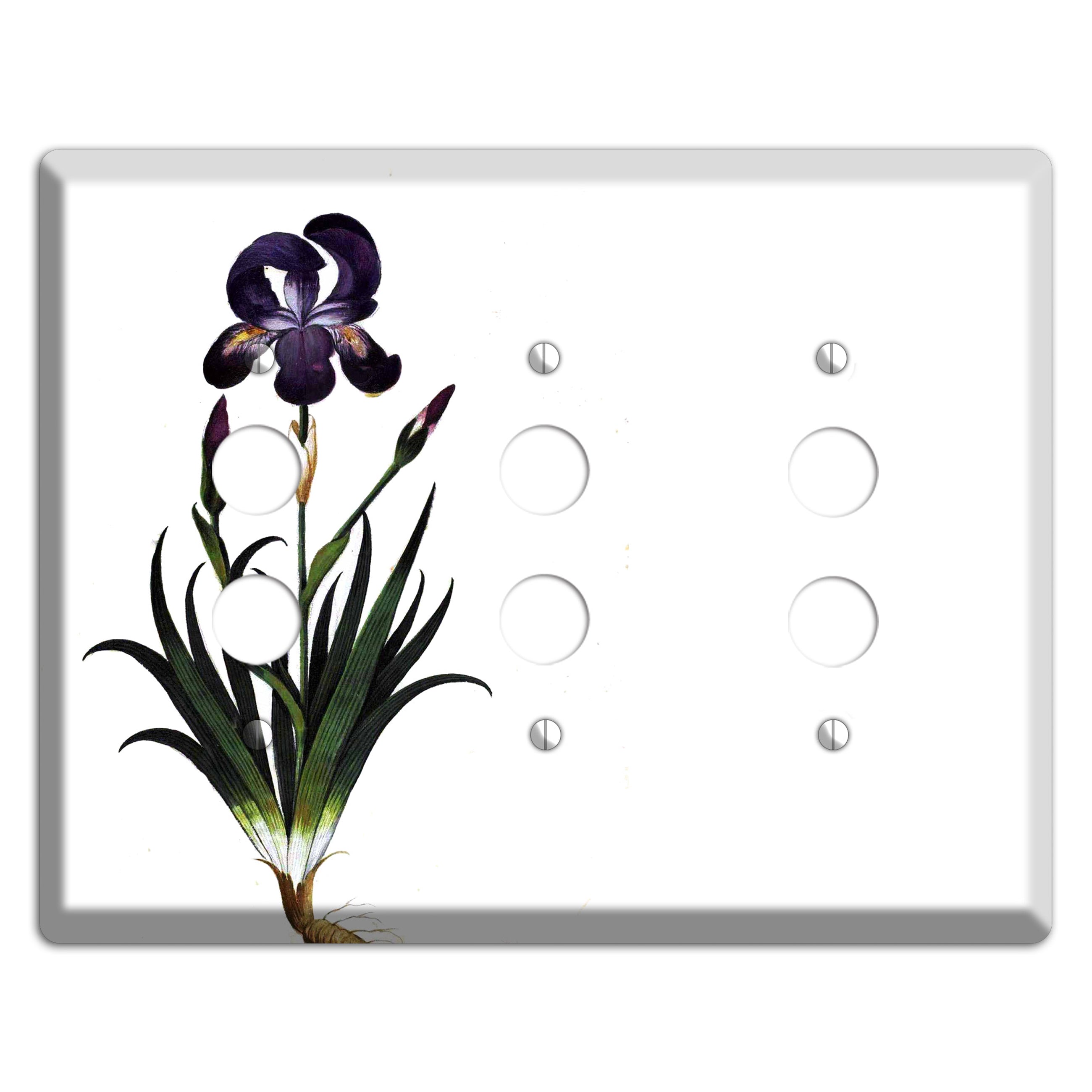 Carnation 3 Pushbutton Wallplate