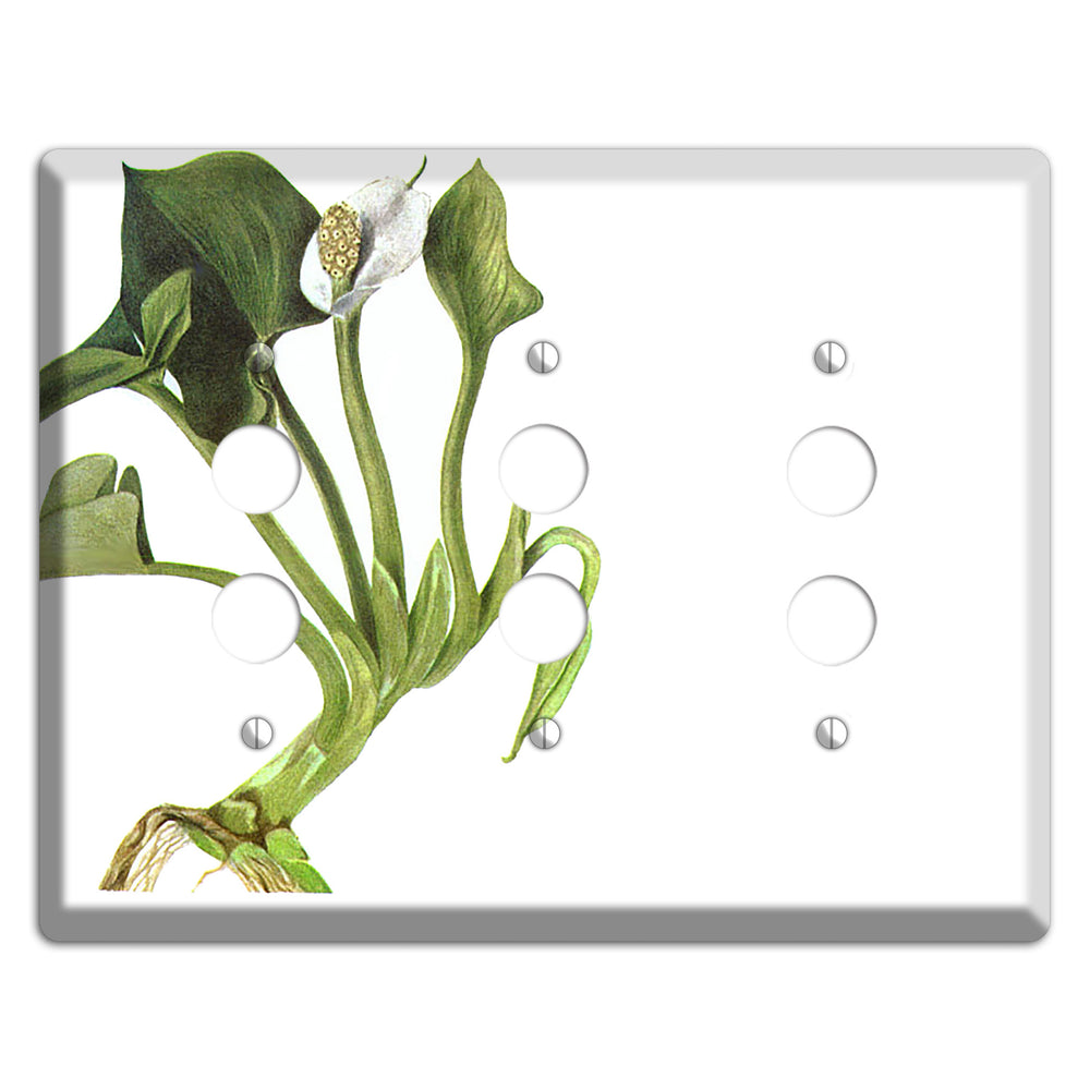 Calla Palustrie 3 Pushbutton Wallplate