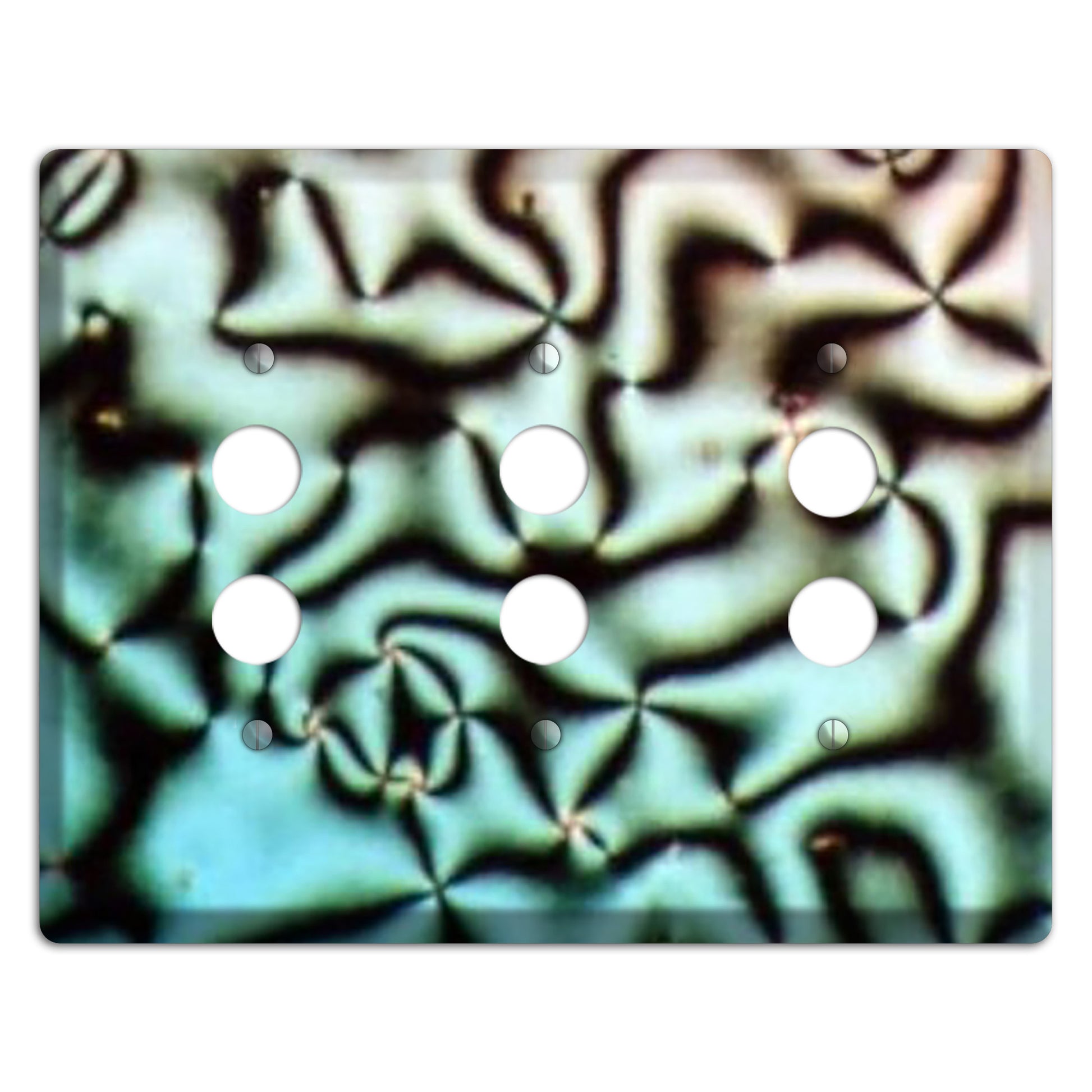 Nematische Phase Schlierentextur 3 Pushbutton Wallplate