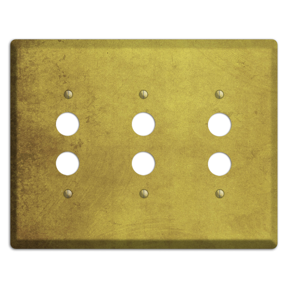 Husk Vintage Grunge 3 Pushbutton Wallplate