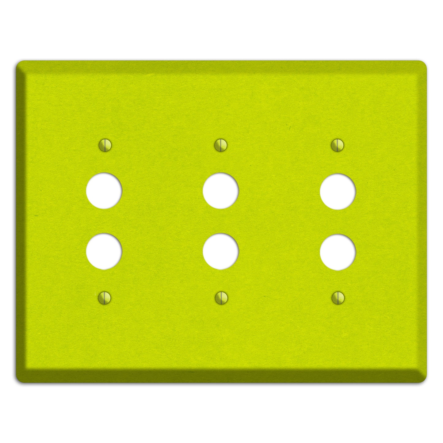 Electric Lime Kraft 3 Pushbutton Wallplate