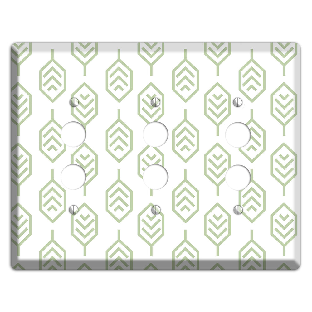 Leaves Style S 3 Pushbutton Wallplate