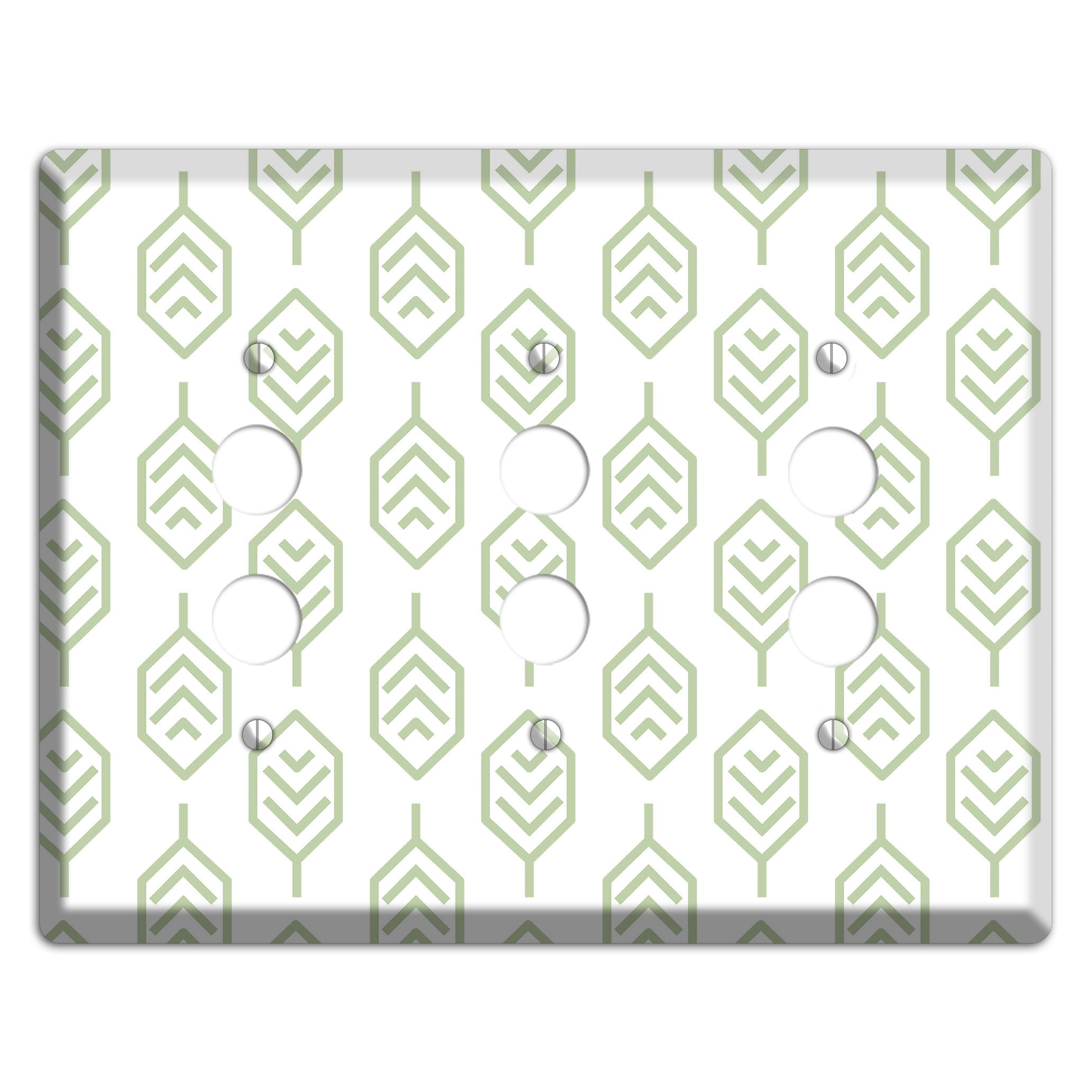 Leaves Style S 3 Pushbutton Wallplate