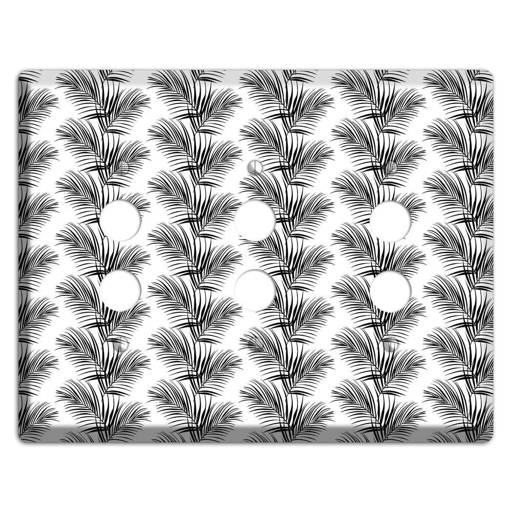 Leaves Style I 3 Pushbutton Wallplate