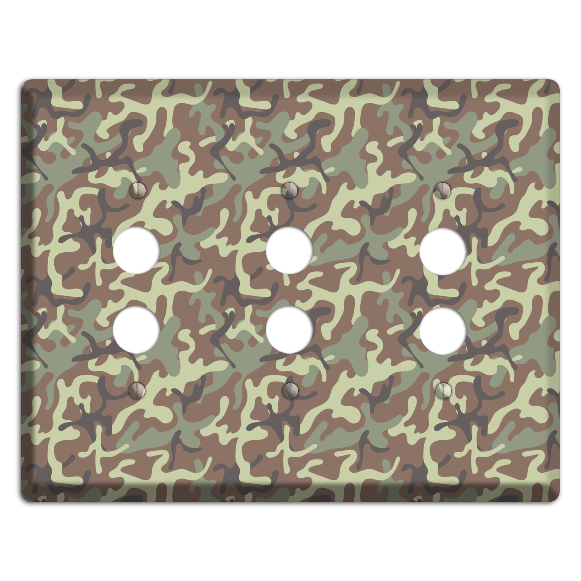 Jungle 1948 Camo 3 Pushbutton Wallplate