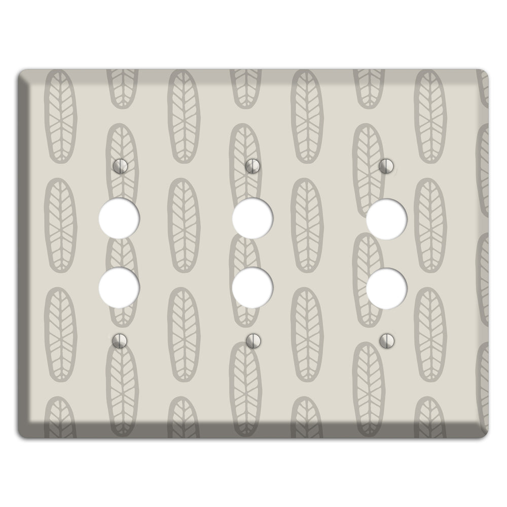 Simple Scandanavian Style K 3 Pushbutton Wallplate